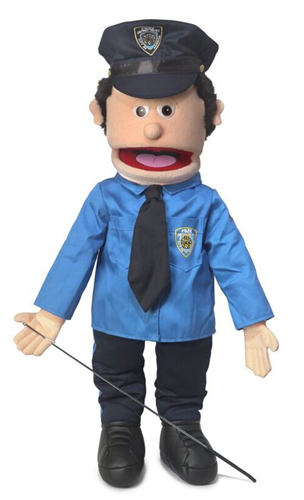 Nick the Policeman 64cm Large Hand Puppet - Interactive Role Play Toy for Kids, Storytelling & Educational Play (Code 17)