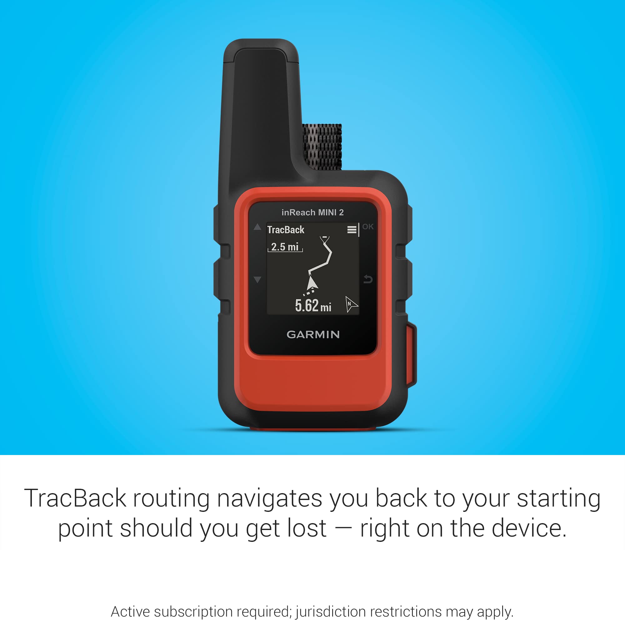 Garmin inReach Mini 2 - Lightweight Compact Satellite GPS Communicator with Tether Accessory | Hiking, Camping & Emergency Communication Device for Outdoor Adventures