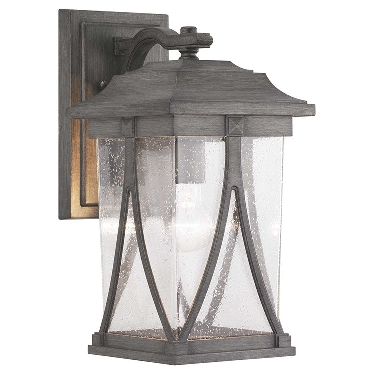 Abbott Single Light Outdoor Medium Wall Lantern - Weatherproof Exterior Sconce for Porch, Patio & Garden Lighting | Black Finish