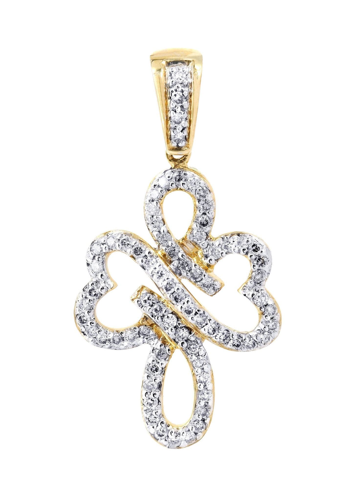 0.46 Carat Diamond Cross Pendant Necklace - 2.11 Grams Solid Gold Religious Jewelry for Women & Men - Perfect for Baptism, First Communion & Everyday Wear