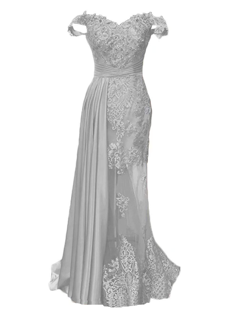 Sexy Off The Shoulder Prom Dresses for Women - Elegant Mermaid Long Formal Evening Gown with Appliques for Homecoming, Wedding Party & Special Occasions