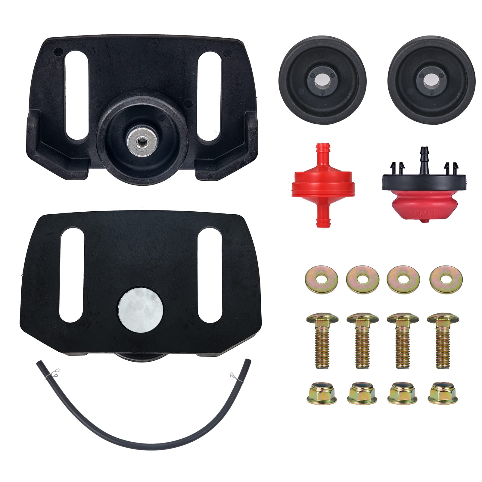 Universal 490-241-0038 Snow Blower Skid Shoes Replacement Kit - Compatible with Most 2 & 3 Stage Snow Throwers - Heavy-Duty Plastic Wheels for Smooth Snow Removal - Perfect for Winter Driveway & Sidewalk Maintenance