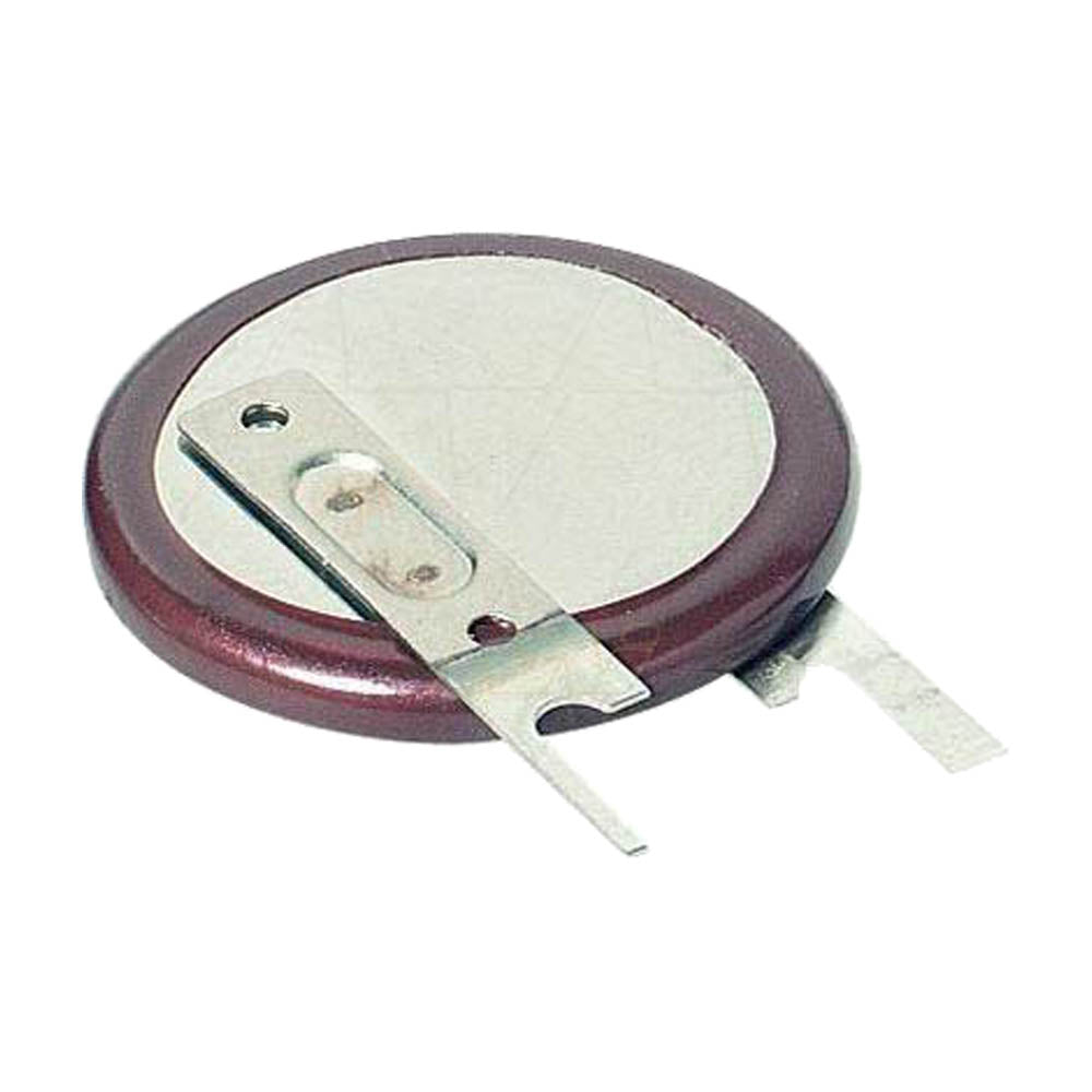 3V 20mAh Rechargeable Lithium Coin Battery for PCB - 10mm Vertical Mount with Solder Tabs | Ideal for Electronics, IoT Devices & DIY Projects