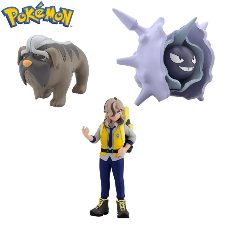 Bandai Pokemon Scale World Paldea Region 3-Pack Trading Figure Set - Arven, Mabosstiff & Cloyster | Collectible Action Figures for Display, Gifts & Pokemon Battles
