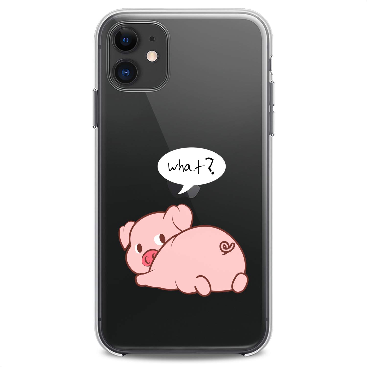 Premium TPU Phone Case for iPhone 16/15/14/13/12/11 Pro Max/Plus/Mini/XS/XR/X/8/7/6/5/SE - Cute Kawaii Animal Patterns, Slim Pink Design with Funny Quotes | Perfect for Girls, Teens & Trendy Protection (School, Work, Travel)