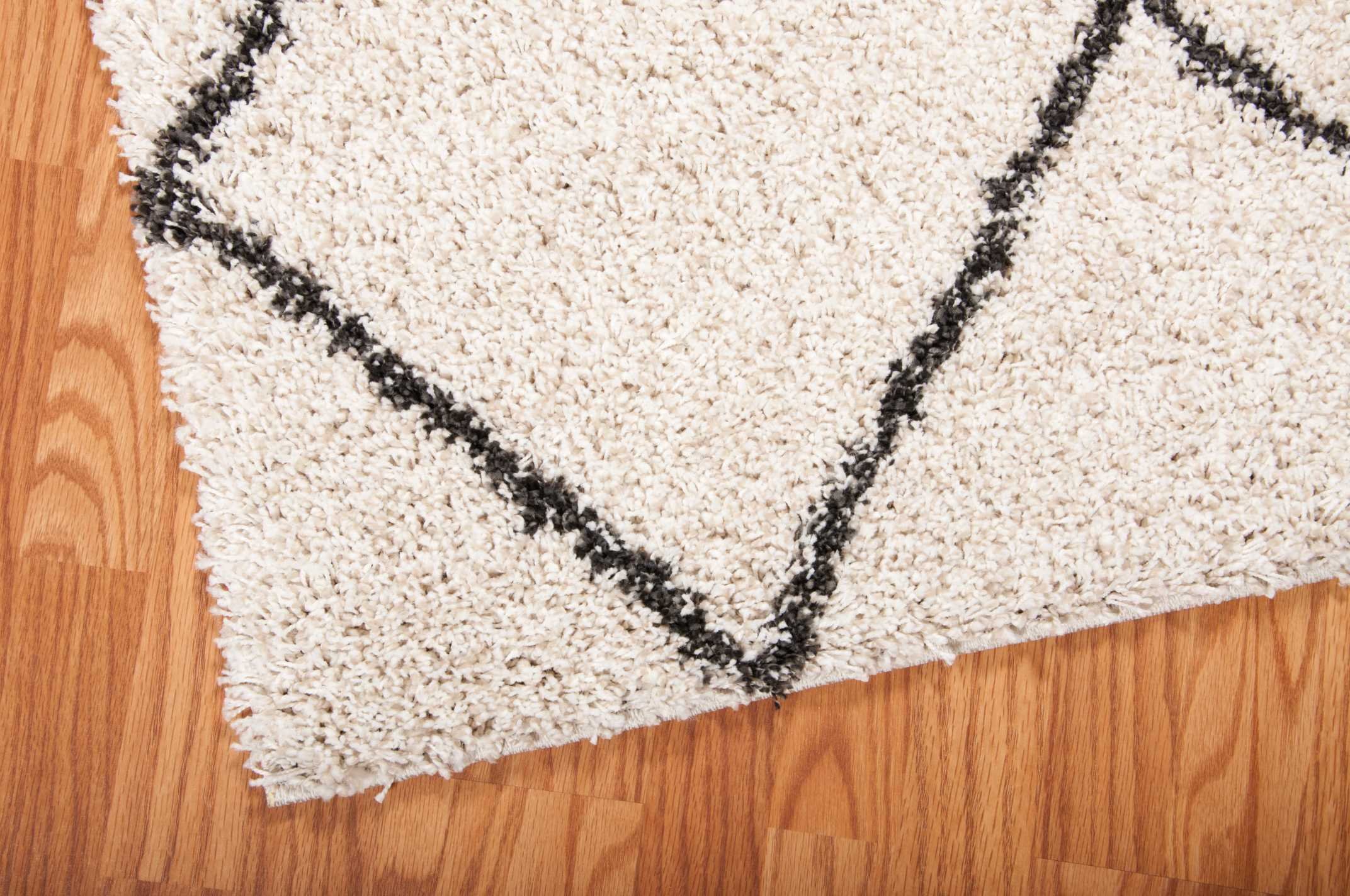 Nourison Brisbane Shag Ivory/Charcoal 8'2