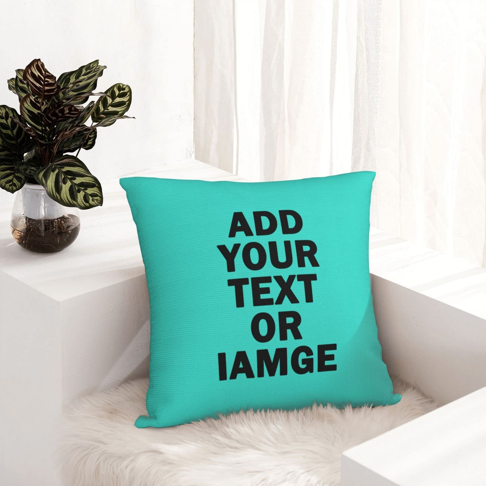 Custom Photo Pillow Case 20x20 - Personalized Throw Pillow Cover with Text & Image Printing - Unique Birthday, Christmas, Halloween & Wedding Gift Ideas - Perfect for Home Decor, Sofa, Bedroom & Special Occasions