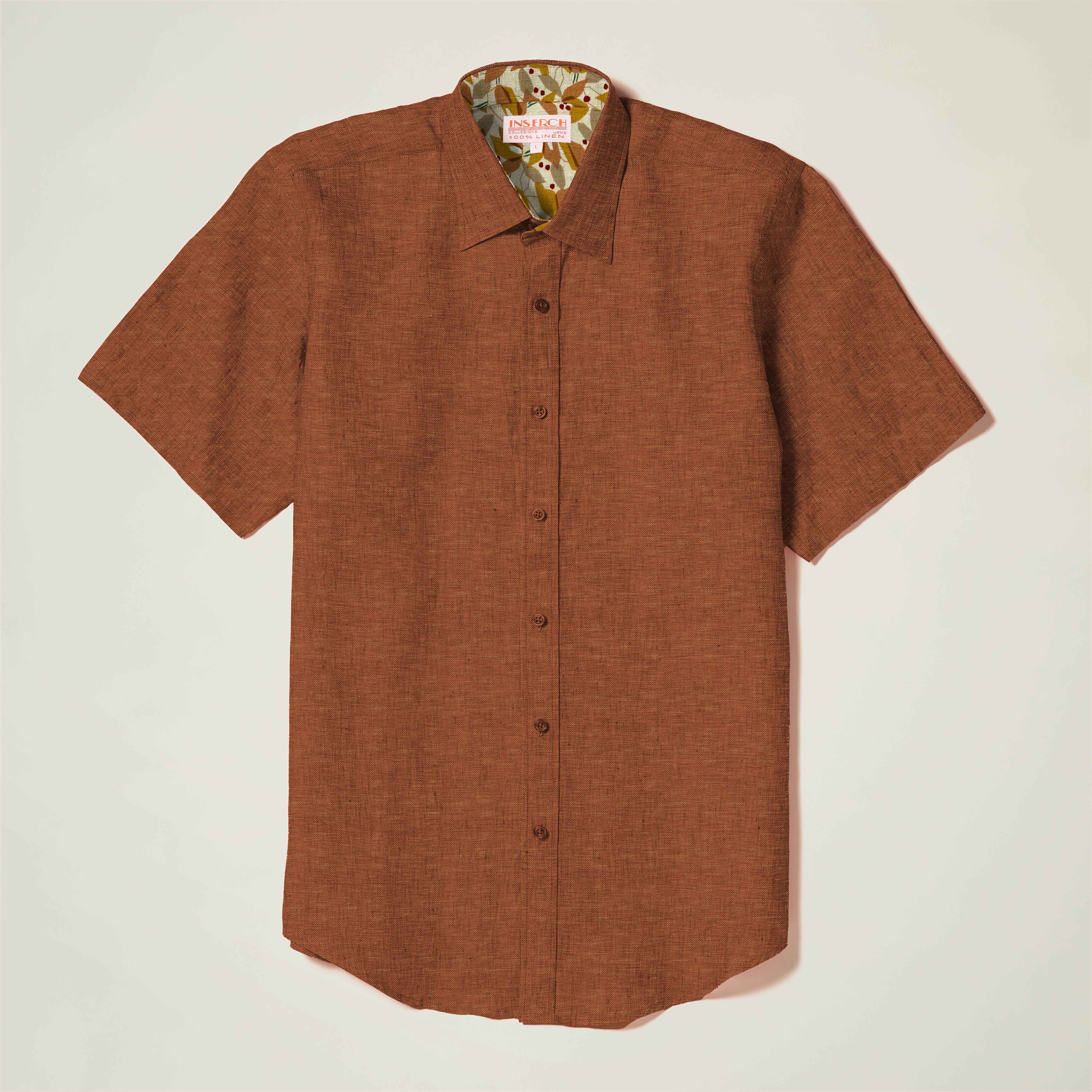 Premium 100% Linen Men's Short Sleeve Shirt - Breathable & Comfortable Summer Casual Wear for Outdoor Activities & Travel