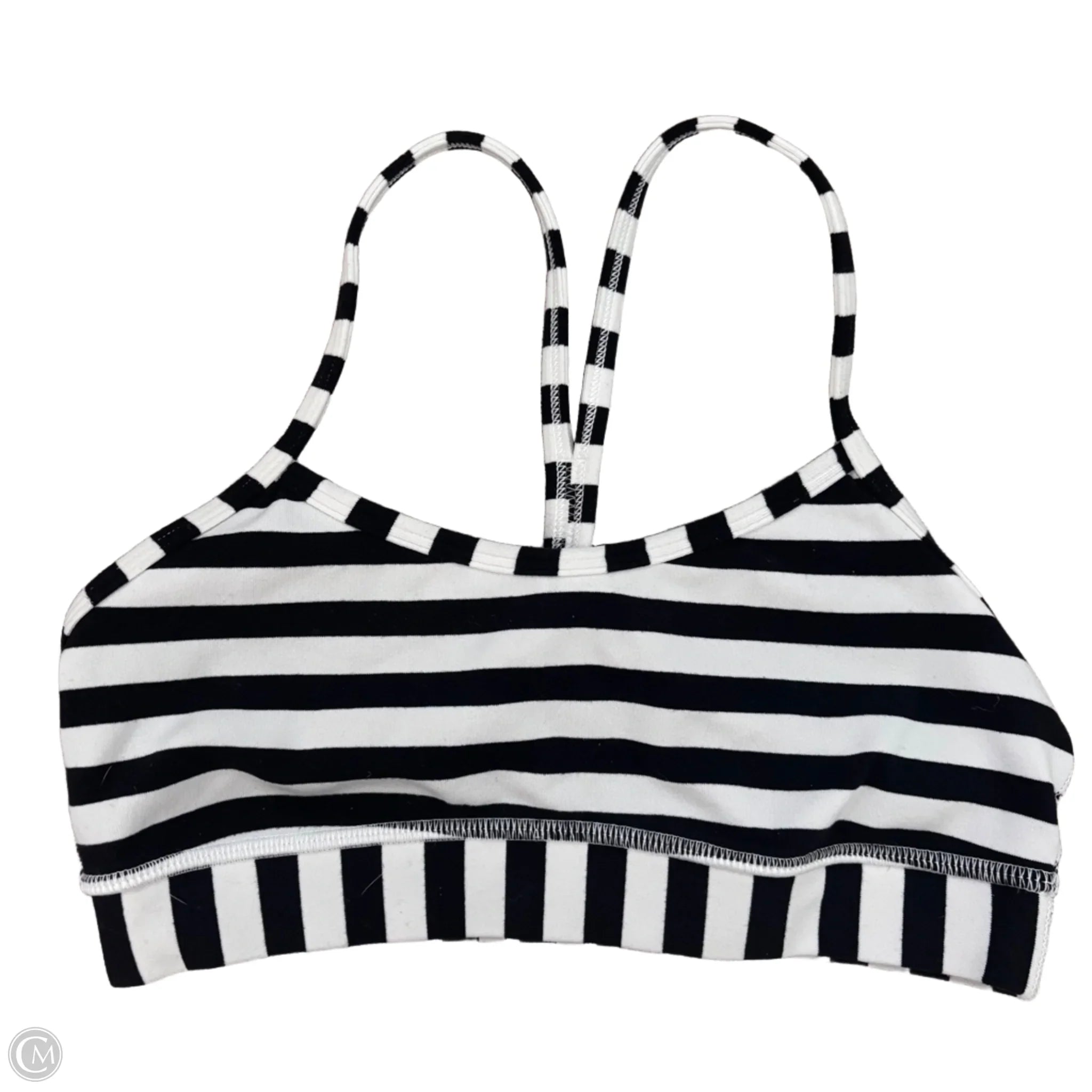 Lululemon Women's Athletic Sports Bra - Black & White, Size S - Perfect for Yoga, Running & Gym Workouts