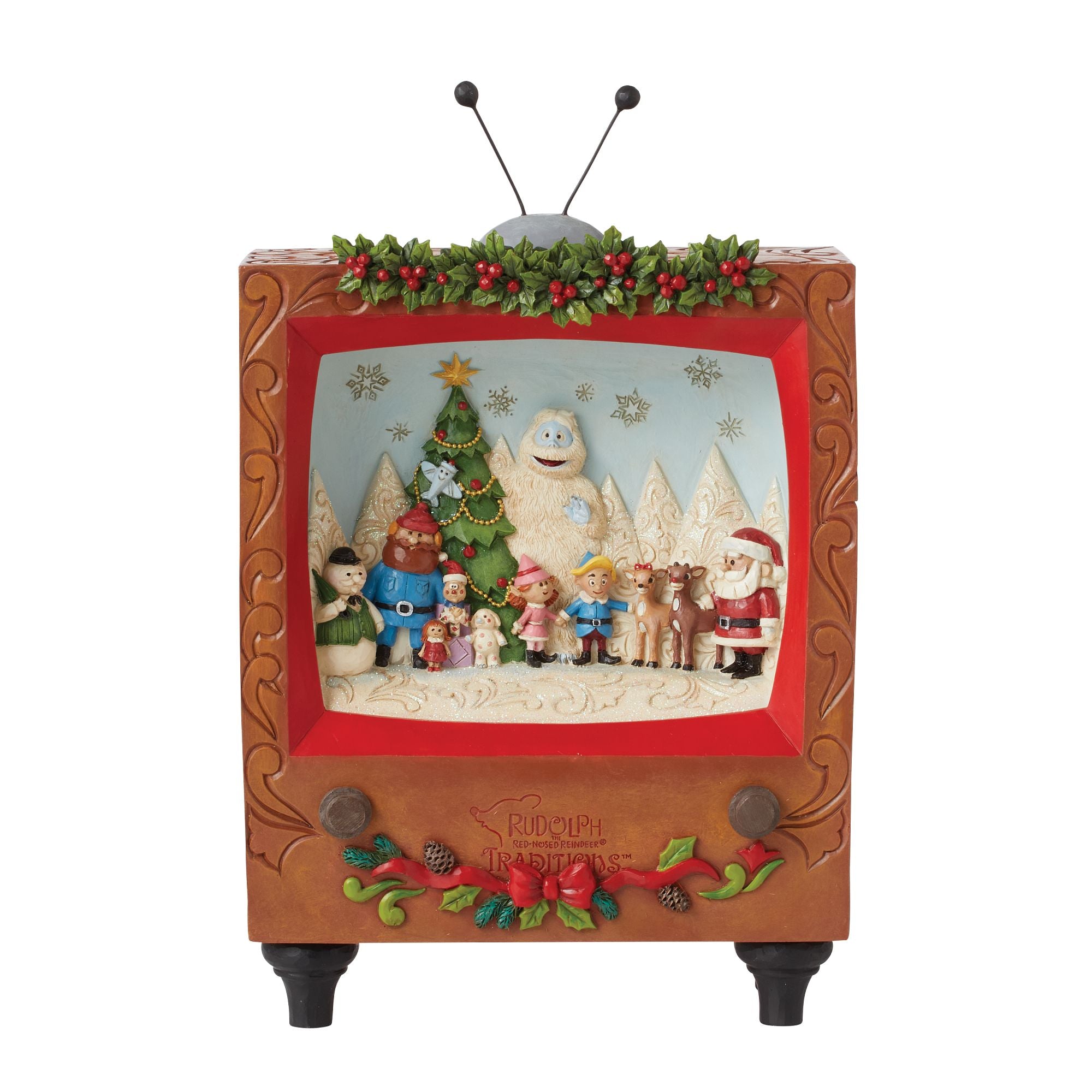 Rudolph LED Diorama TV Scene - Christmas Light-Up Decoration for Home & Holiday Decor | Perfect for Living Room, Bedroom, and Holiday Party Decorations