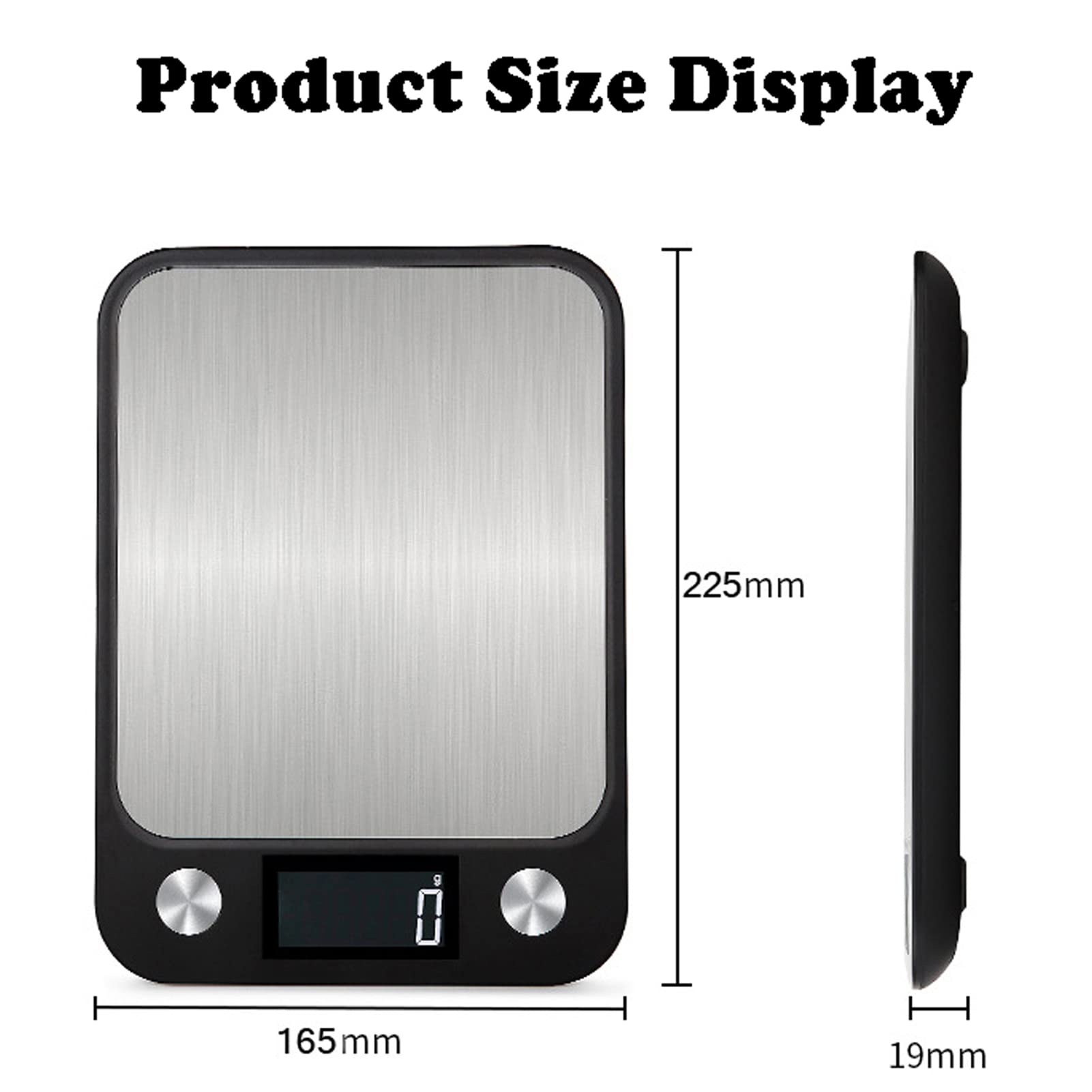 **Precision Digital Kitchen Scale - 10kg Stainless Steel Food Scale with Backlit LCD Display, Rechargeable & Durable - Perfect for Baking, Cooking, and Portion Control (White)**