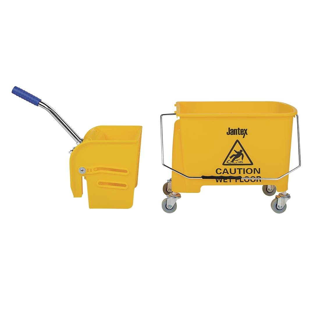 20L Yellow Cleaning Bucket with Wringer and Handle - 480x280x350mm for Home, Office & Outdoor Use