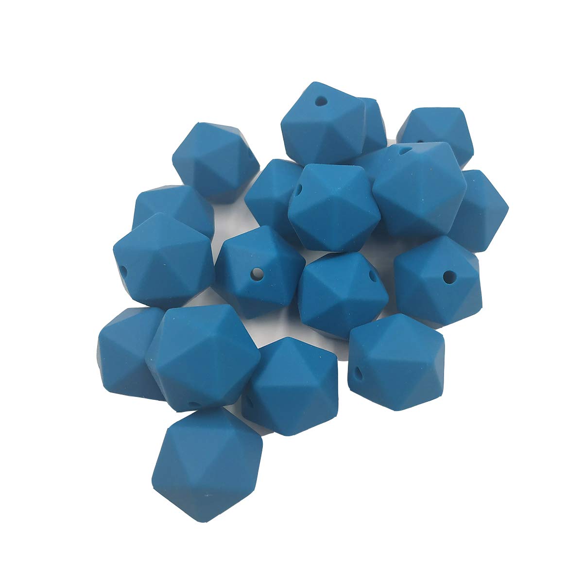 17mm Silicone Pearl Beads for DIY Jewelry & Keychains - 30pcs