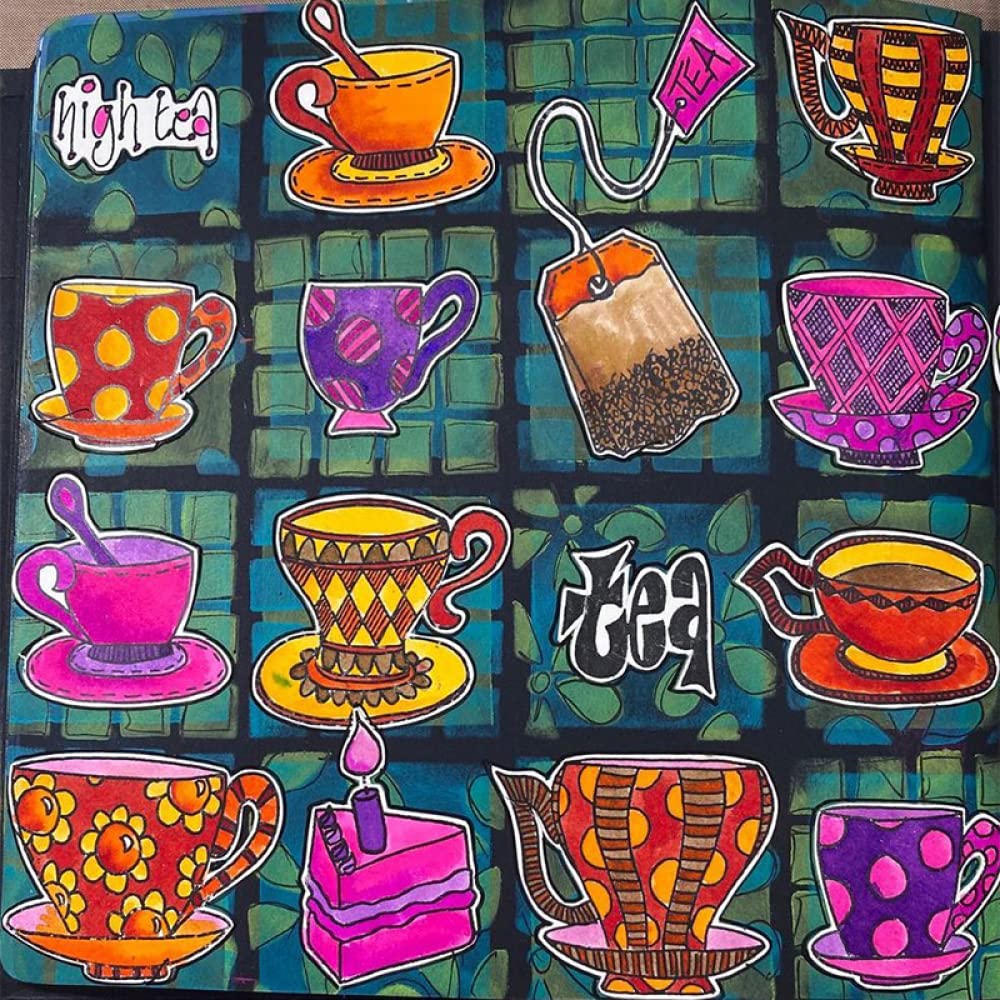 Creative DIY Clear Silicone Seal Stamps for Tea Coffee Cups - Transparent Rubber Stamps for Card Making, Scrapbooking, Paper Crafts, Photo Albums & Home Decor - Perfect for Handmade Gifts, Party Favors & Crafting Projects