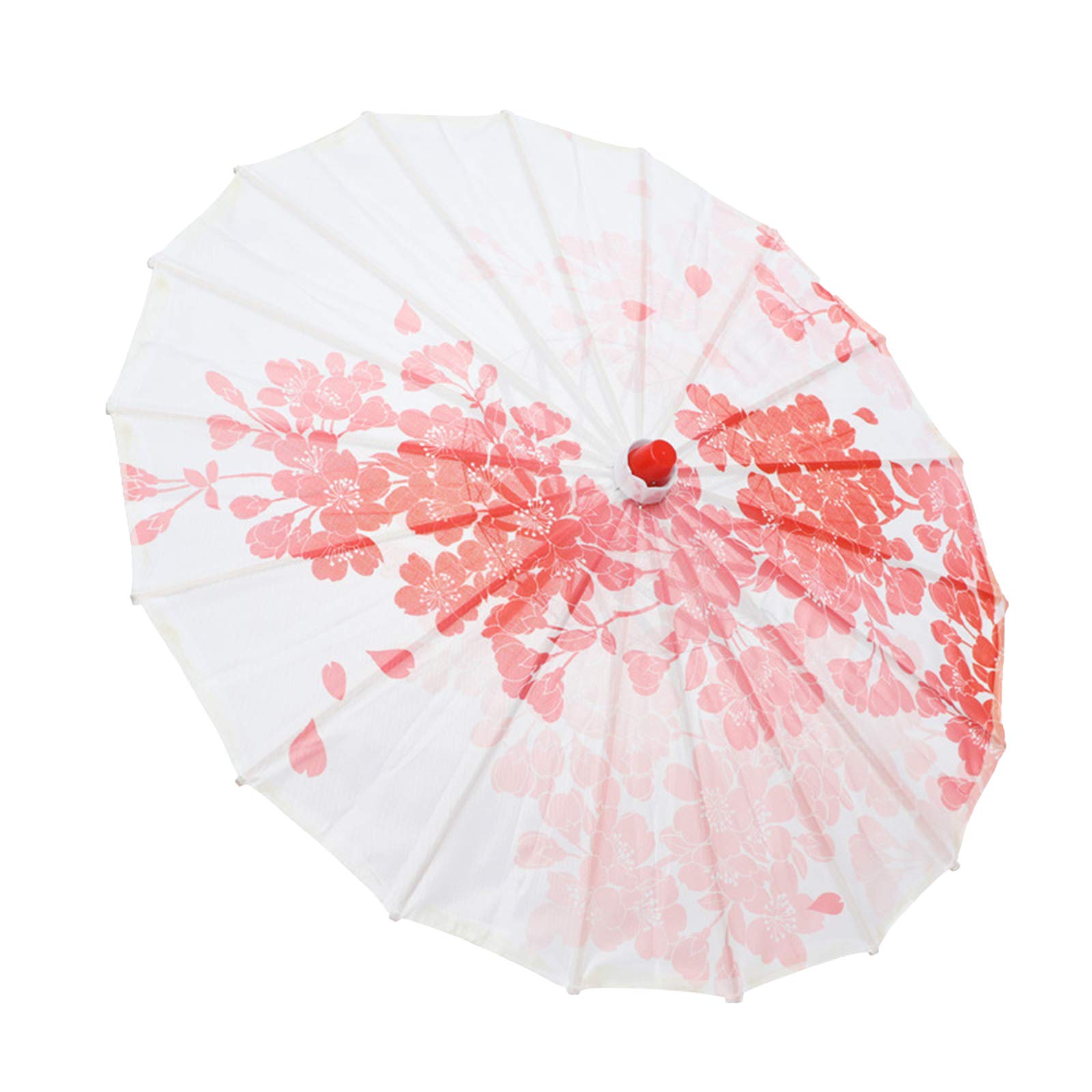 FAMKIT Kids Bamboo Frame Umbrella with Floral Pattern - Chinese Classical Dance Umbrella for Photography, Performance & Outdoor Play