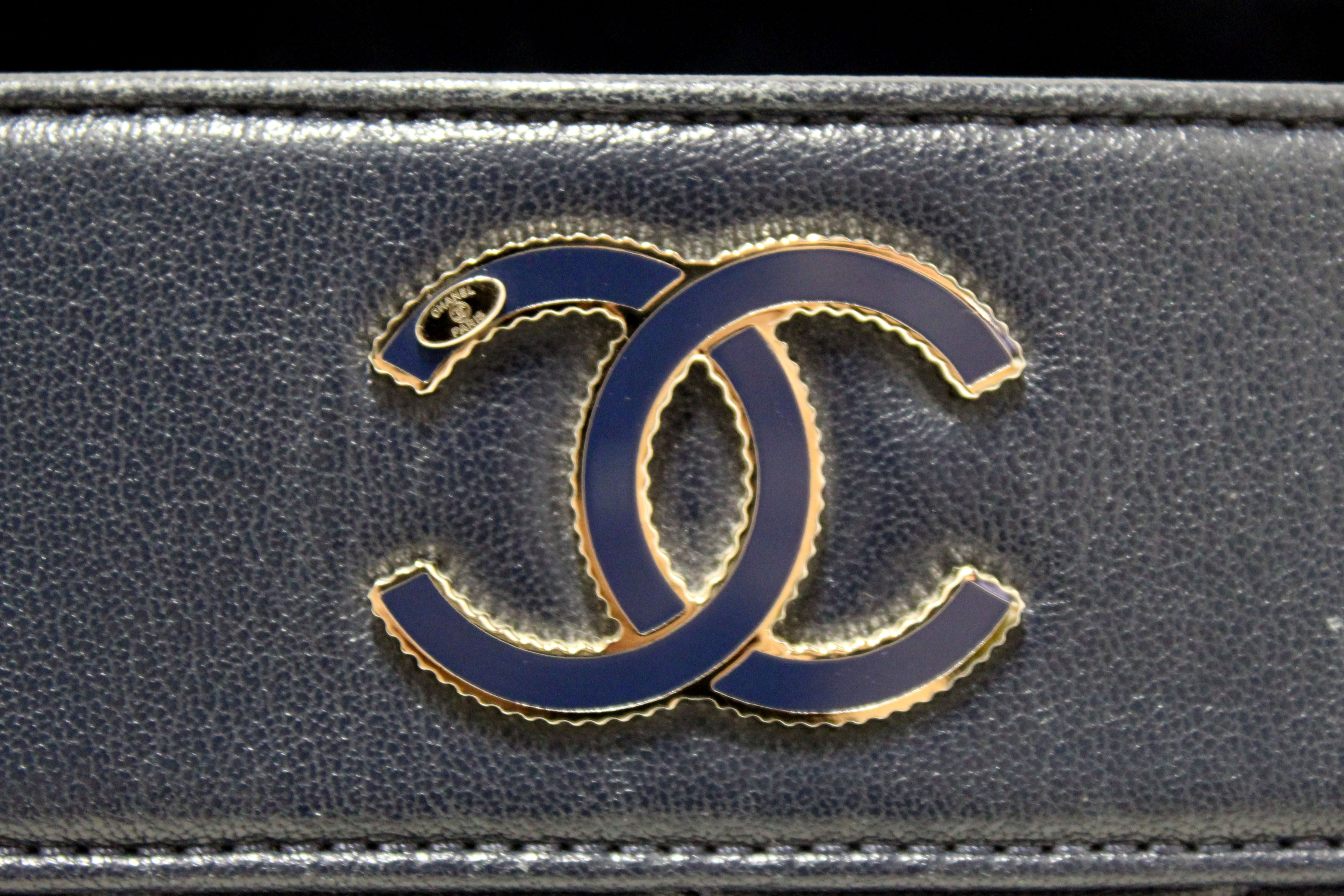Authentic Chanel Quilted Blue Lambskin Leather Shoulder Tote Bag - Luxury Handbag for Women, Perfect for Work, Travel & Everyday Use
