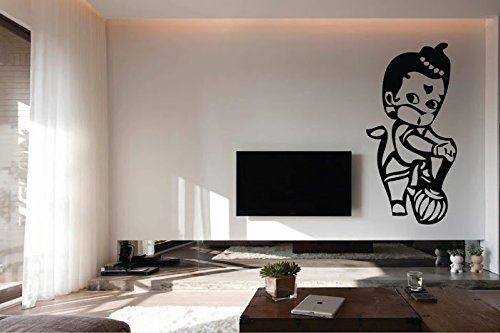 Bal Hanuman Vinyl Decal Sticker - 6 Inch Violet Hindu Religious Wall Art for Home, Car, Laptop - Perfect for Spiritual Decor, Personalization & Gift Giving