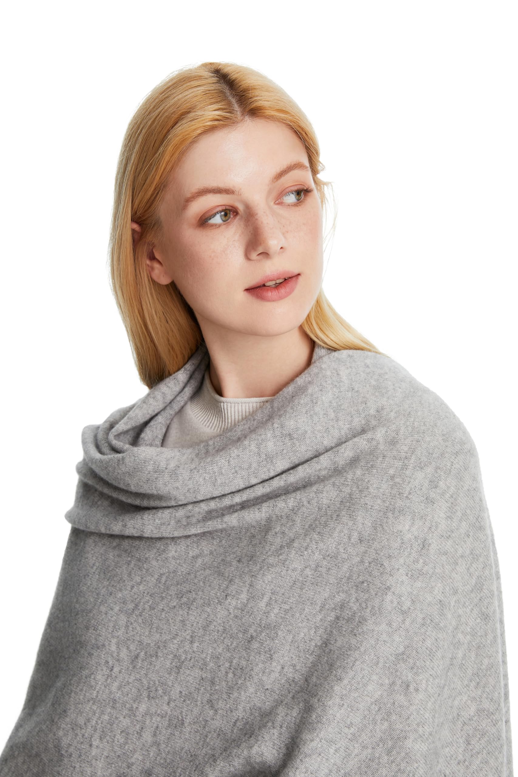 Seasons Comfort 100% Pure Cashmere Shawl Wrap - Ultra Soft, Lightweight & Luxurious for Women - Perfect for Travel, Office & Evening Events