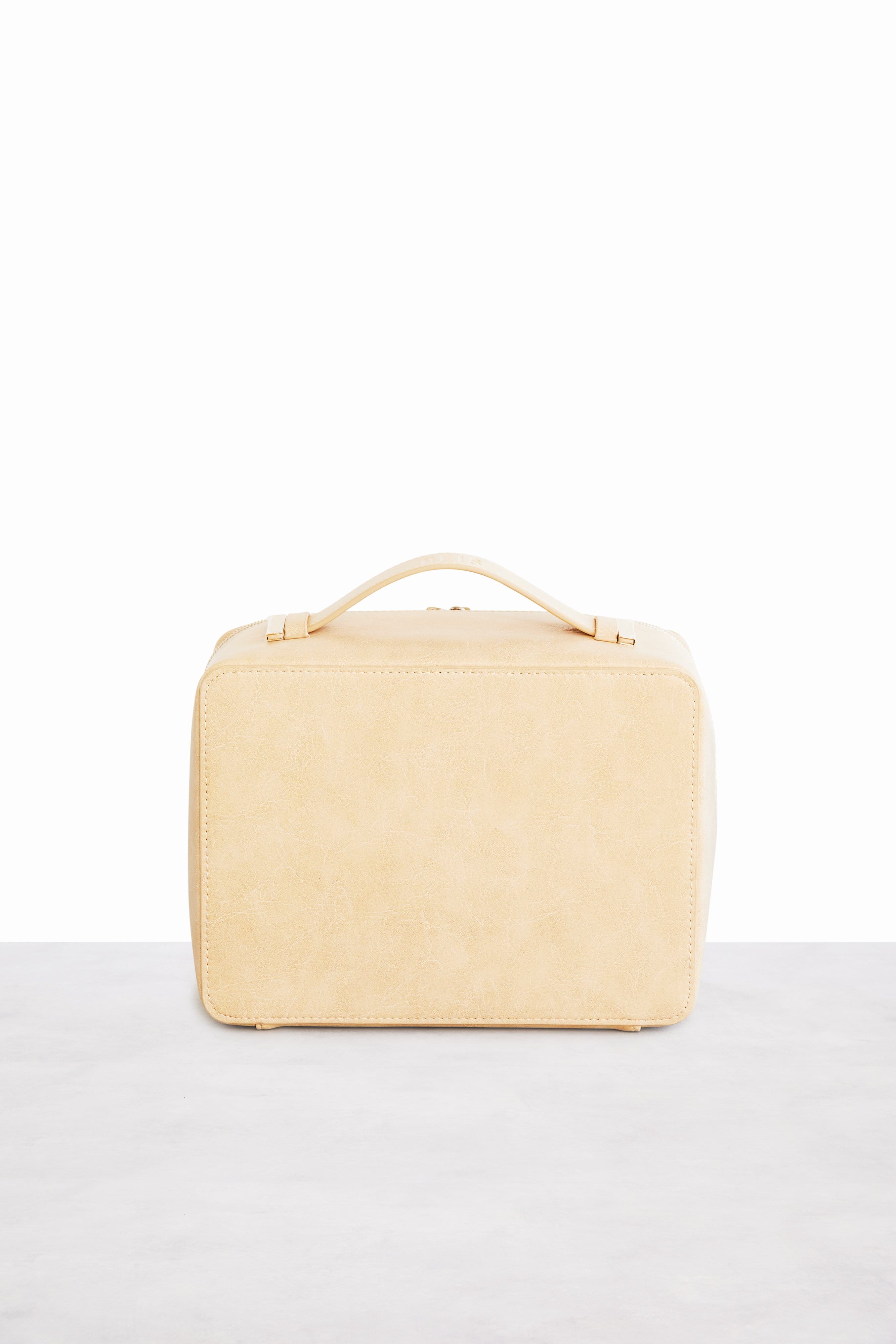 Stylish Beige Cosmetic Case - Travel Makeup Organizer for Women | Perfect for Travel, Home & Daily Use