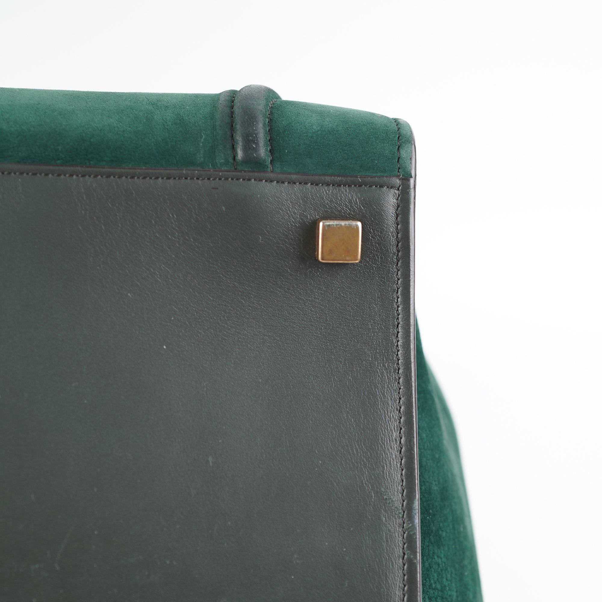 Celine Mini Luggage Handbag in Green | Genuine Leather Crossbody Bag for Women | Perfect for Work, Travel & Everyday Use