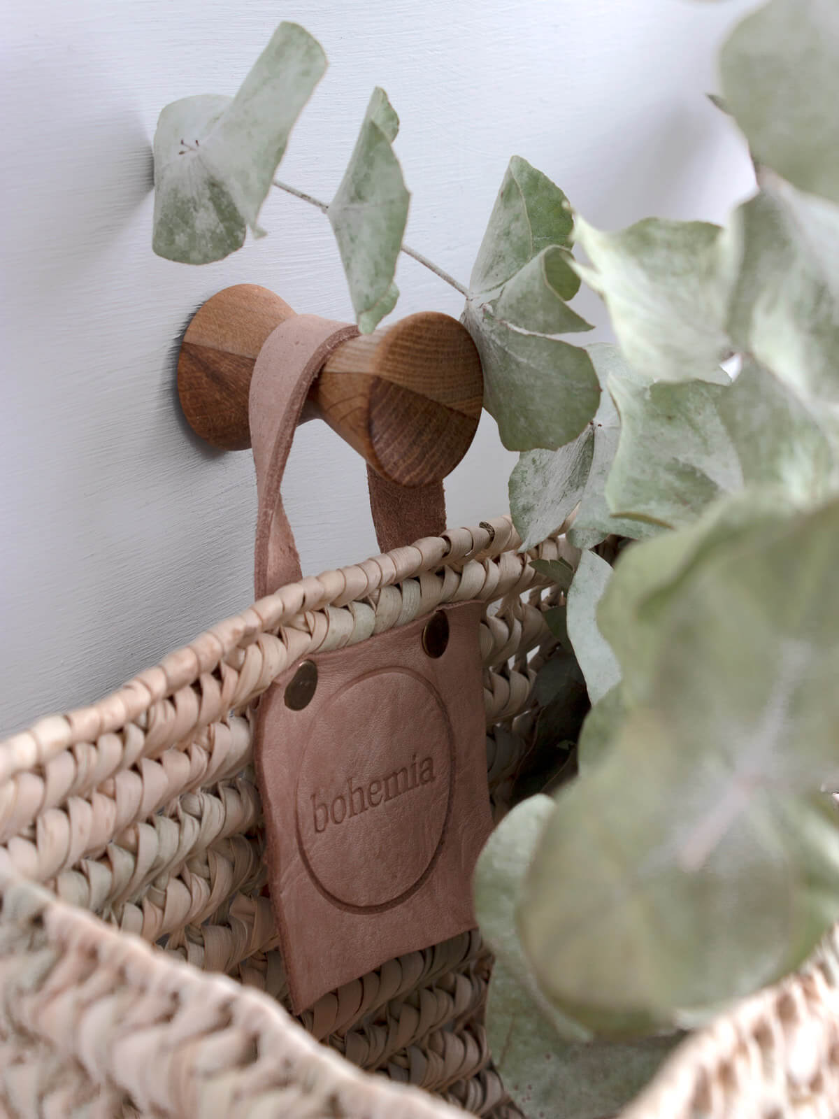 Osaka Wall Basket - Decorative Storage Organizer for Home, Bathroom, Kitchen | Perfect for Hanging Towels, Fruits, or Small Items | Rustic Farmhouse Style Shelf