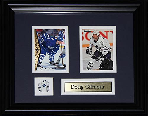Doug Gilmour Toronto Maple Leafs 2-Card Hockey Memorabilia Collector Frame - Vintage NHL Display for Sports Fans & Hockey Collectors - Perfect for Man Cave, Sports Bar, or Hockey Memorabilia Collection