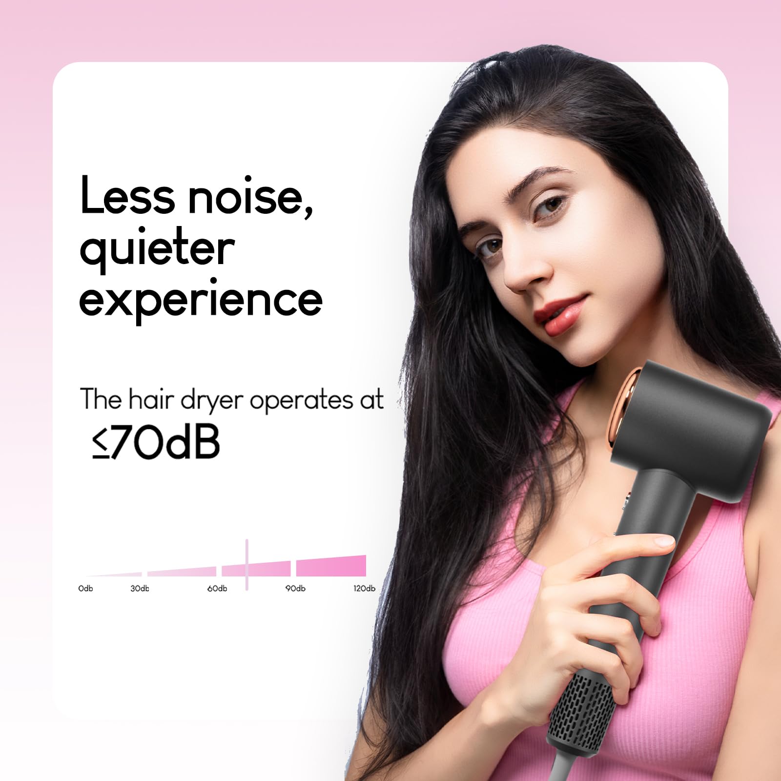 Tideway H11 Hair Dryer 110000 RPM Professional High-Speed Blow Dryer with Plasma Technology - Fast Drying, Lightweight, Low Noise, 4 Temperature Settings & Magnetic Nozzle/Diffuser - Ideal for Travel, Home & Salon Use (Black)