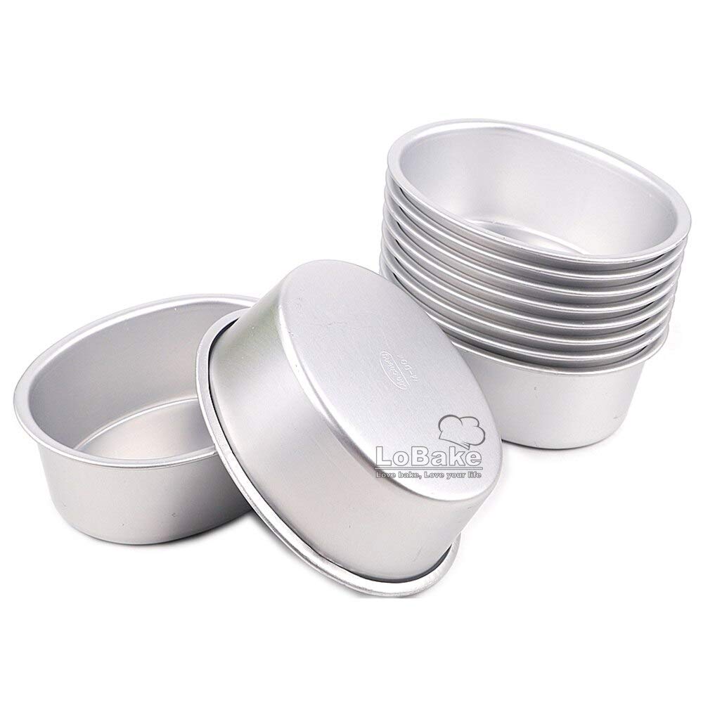 10-Piece Oval Aluminum Cake Tart Mold Set - Non-Stick Metal Mousse Bread Toast Cheese Pan for Baking, Pastry & Candy Making | Perfect for Home Bakeries, DIY Desserts & Professional Kitchens