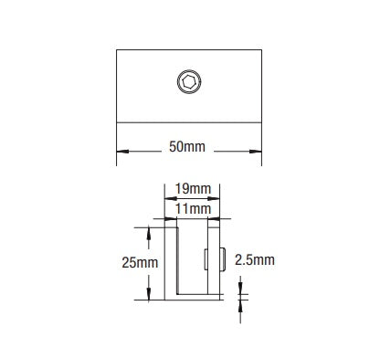 Perth Series Frameless Shower Screen Wall Bracket - No Drill Square Clamp for 10mm Glass in Polished Brass | Bathroom Hardware for Modern Showers