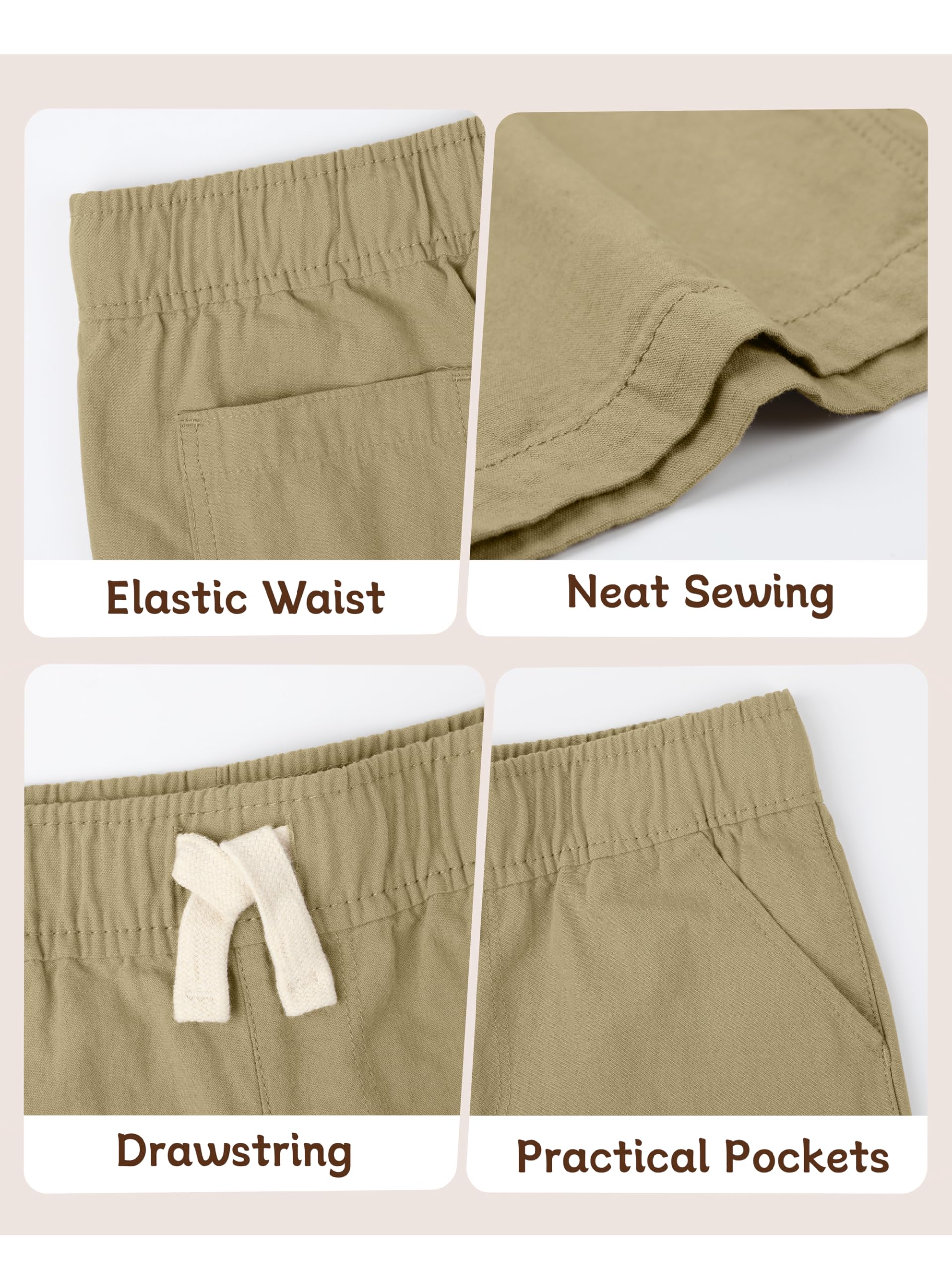 OHD 3 Pack Boys School Uniform Shorts - Comfortable Jogger Shorts for Kids | Perfect for School, Gym & Casual Wear