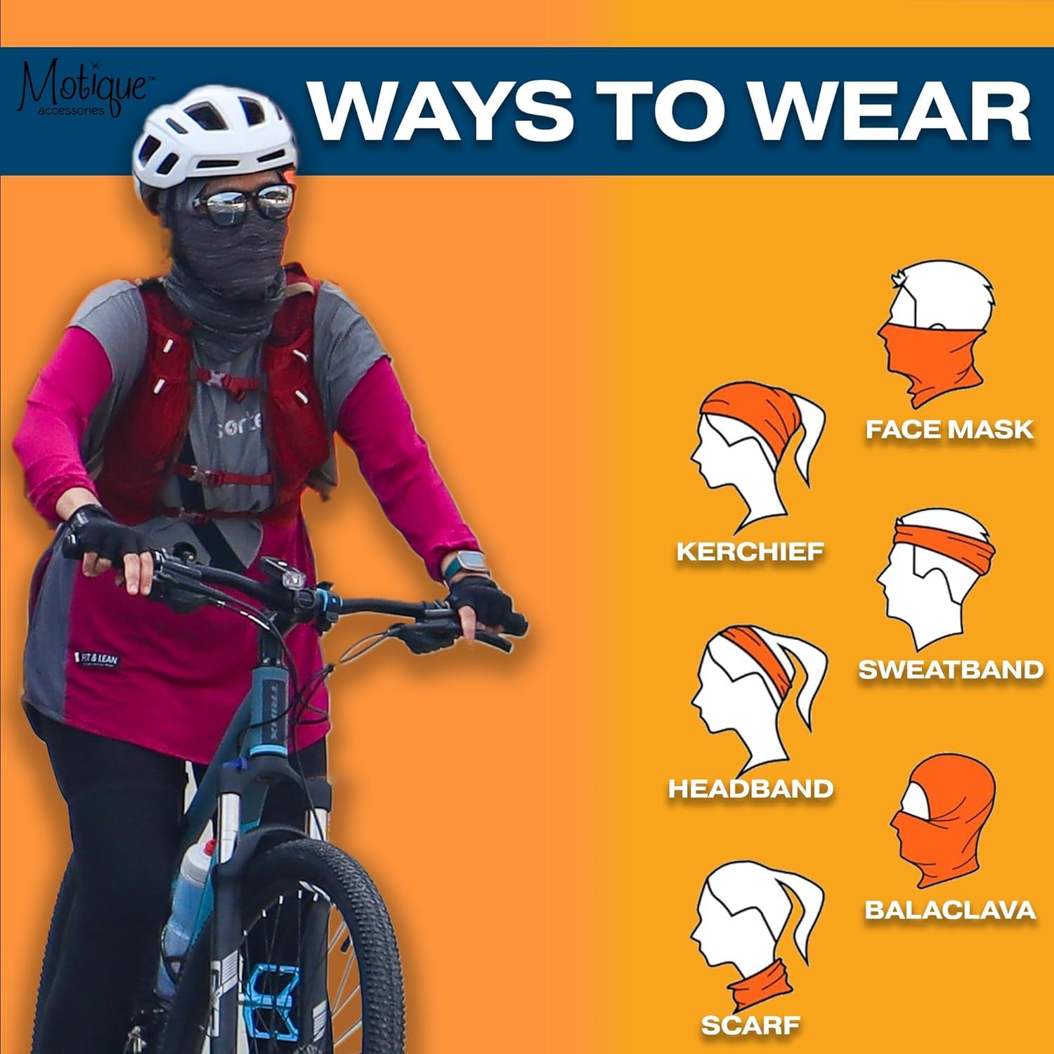 Seamless Bandana Tube Face Scarf 3 Pack - Breathable, Stretchy & Versatile for Outdoor, Cycling, Hiking & Sports