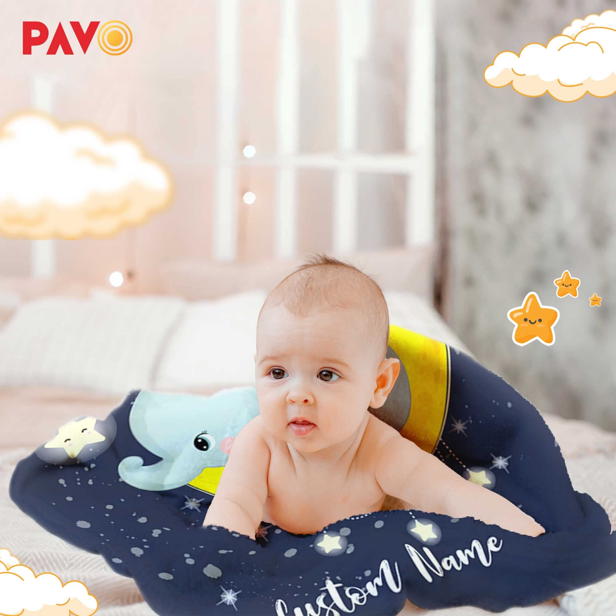 Personalized Baby Blankets for Boys & Girls - Custom Twinkle Twinkle Little Star Elephant Blanket Set with Bib & Onesie - Unique Baby Shower Gift, Christmas Present, Newborn Essentials - Perfect for Nursery, Travel & Photo Shoots