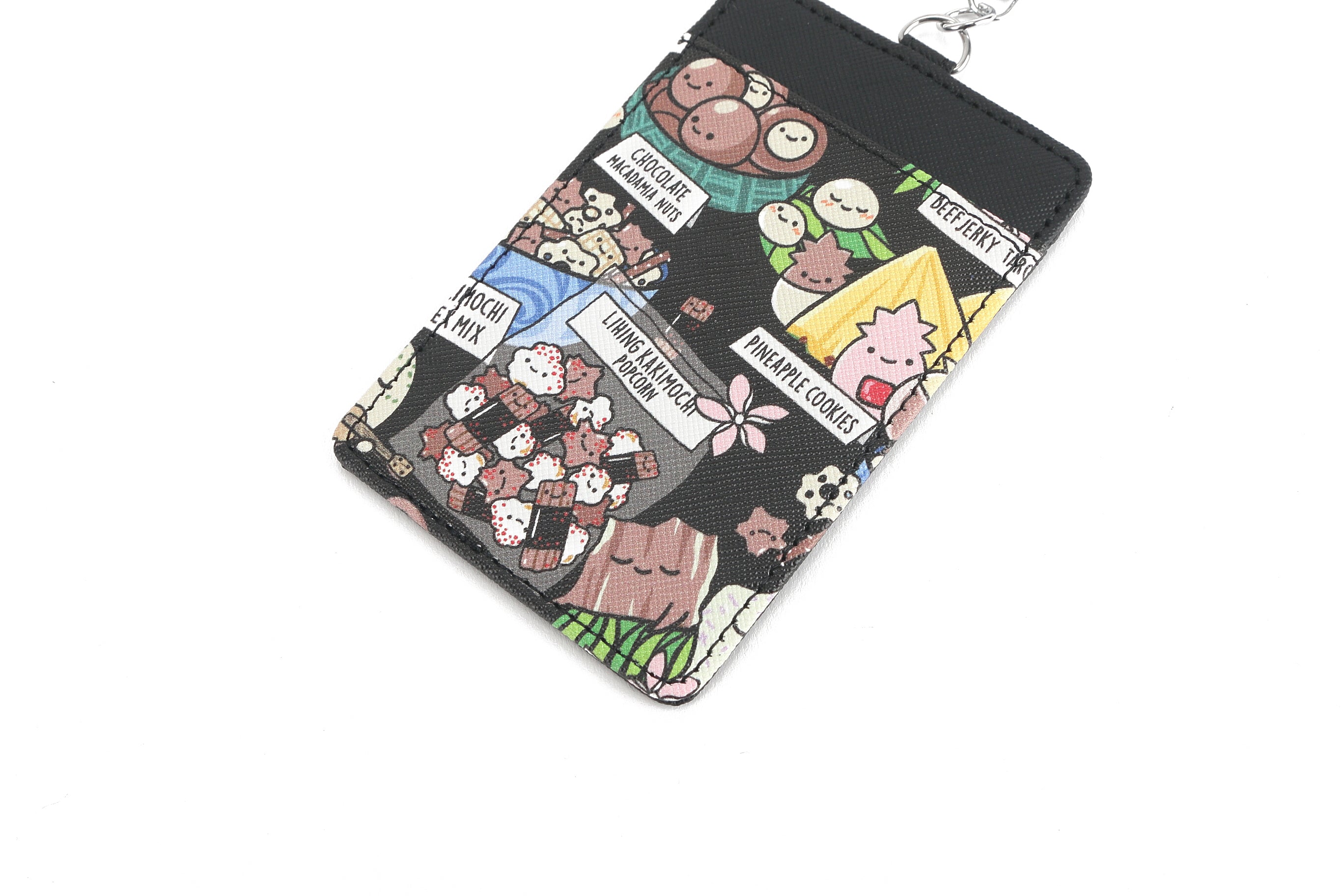 April Themed Card Case - Stylish Black Wallet for Credit Cards & IDs | Perfect for Travel, Shopping, and Everyday Use