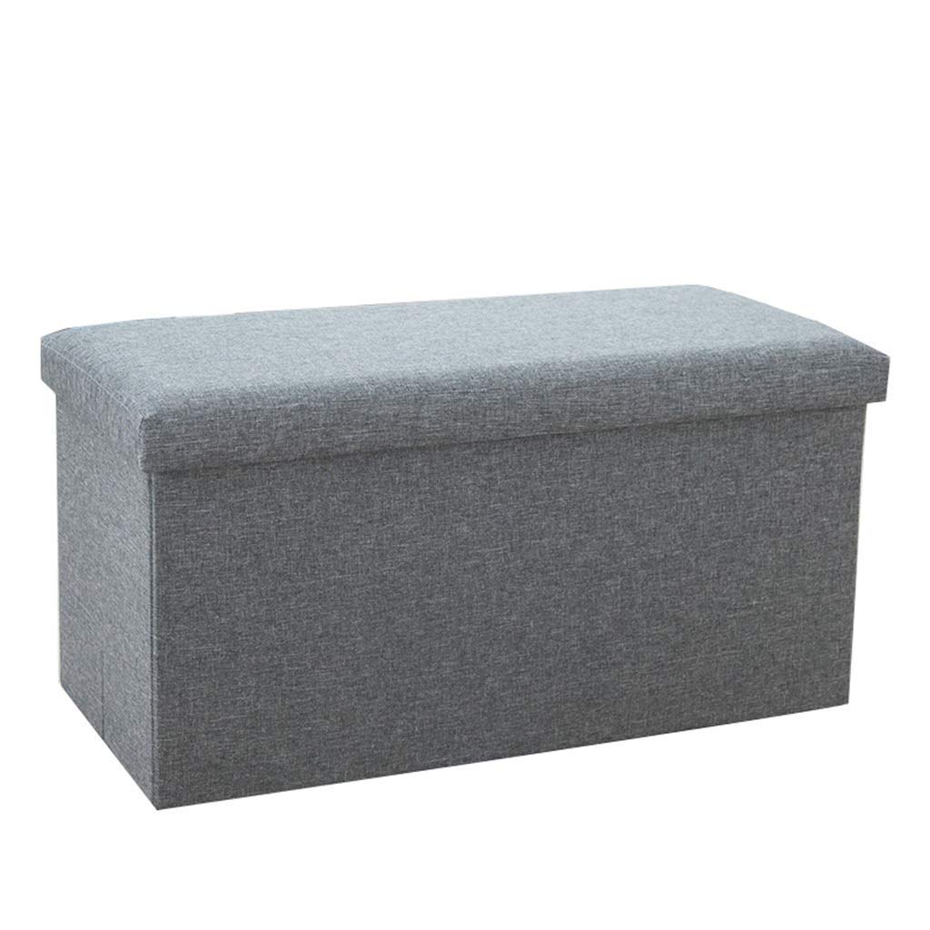 Svitolina Multi-Functional Folding Storage Stool - Grey Ottoman Toy Box, Sofa Stool & Living Room Storage Table (330 lbs Capacity) | Perfect for Small Spaces, Kids' Rooms & Home Organization