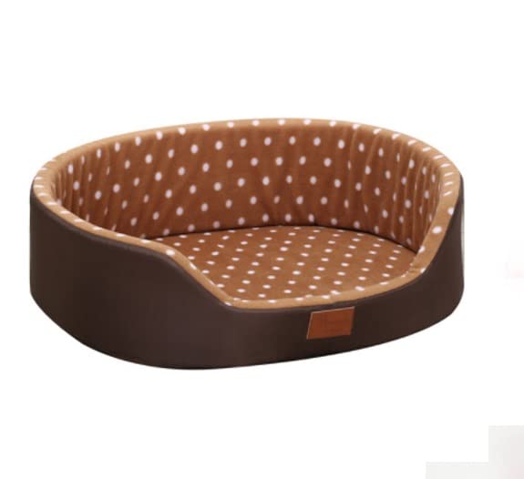 Premium Soft Plush Pet Bed for Dogs & Cats - Cozy Couch Cushion Mat for Small & Medium Pets, Large Brown - Perfect for Living Room, Bedroom, or Pet Nursery