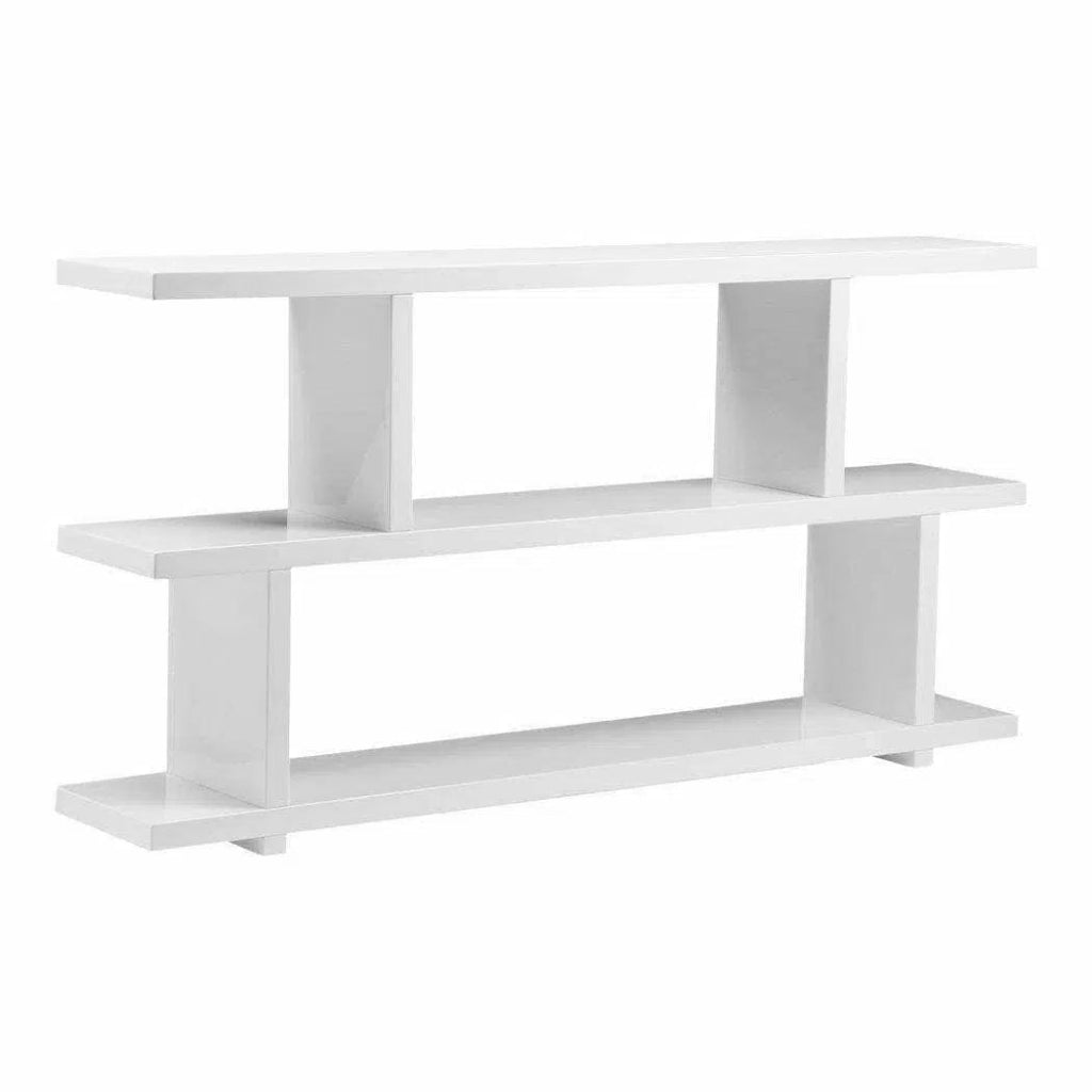 63 Inch Floating Shelf - Modern White Wall Shelves for Living Room, Bedroom, Bathroom - Sturdy & Stylish Storage Solution for Home Decor, Books & Display Items