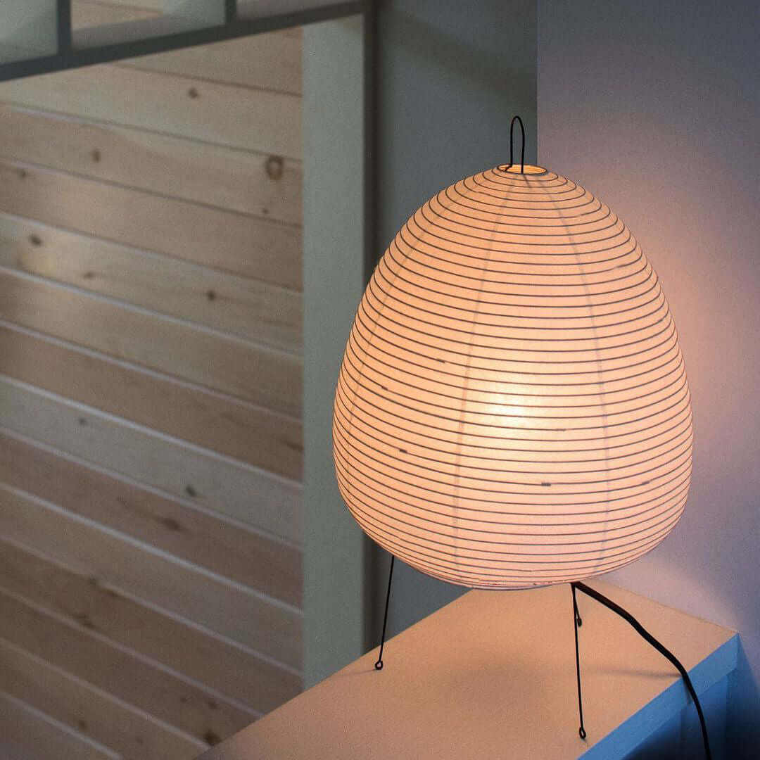 Akari Table Lamp - Modern Japanese Paper Light for Living Room, Bedroom & Office - Soft Ambient Lighting for Home Decor & Relaxation