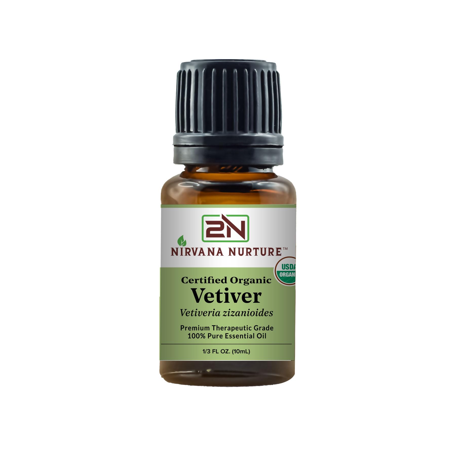 Organic Vetiver Essential Oil - 100% Pure for Aromatherapy & Skincare