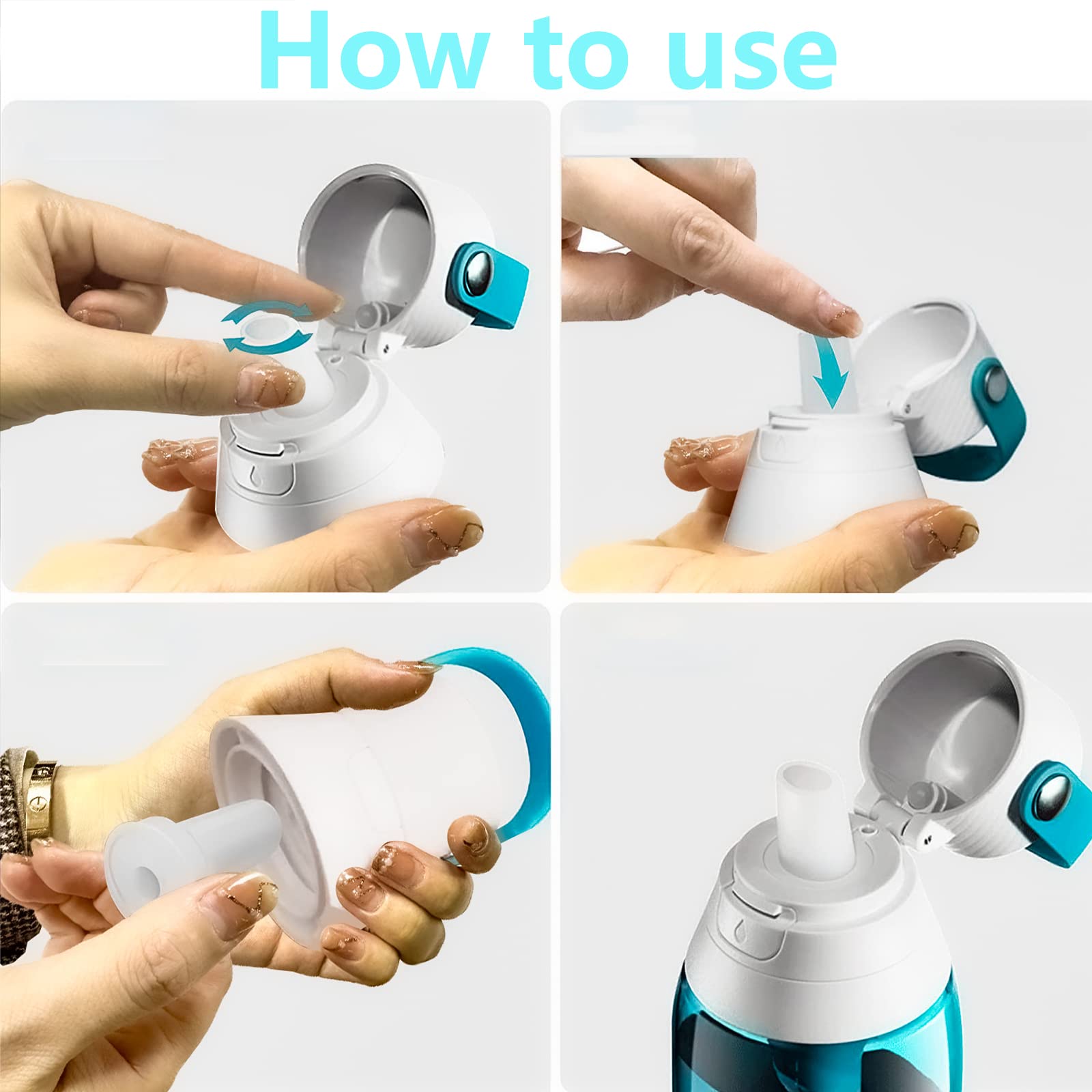 Brita Water Bottle Bite Valve Replacement 2 Pack - Durable Mouthpiece for Brita Filter Bottles | Perfect for Hiking, Camping & Gym Hydration