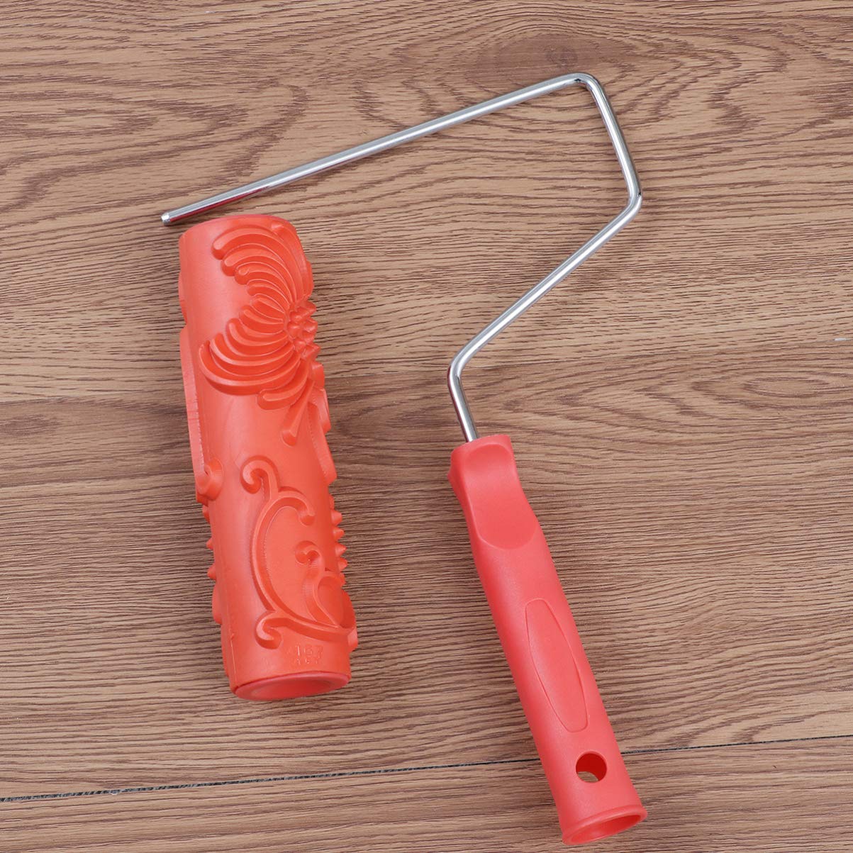Textured Paint Roller Brush - Rubber Wall Pattern Tool for Grain Printing & Wallpaper Effects | Perfect for DIY Home Decor, Faux Finishes, and Creative Wall Designs