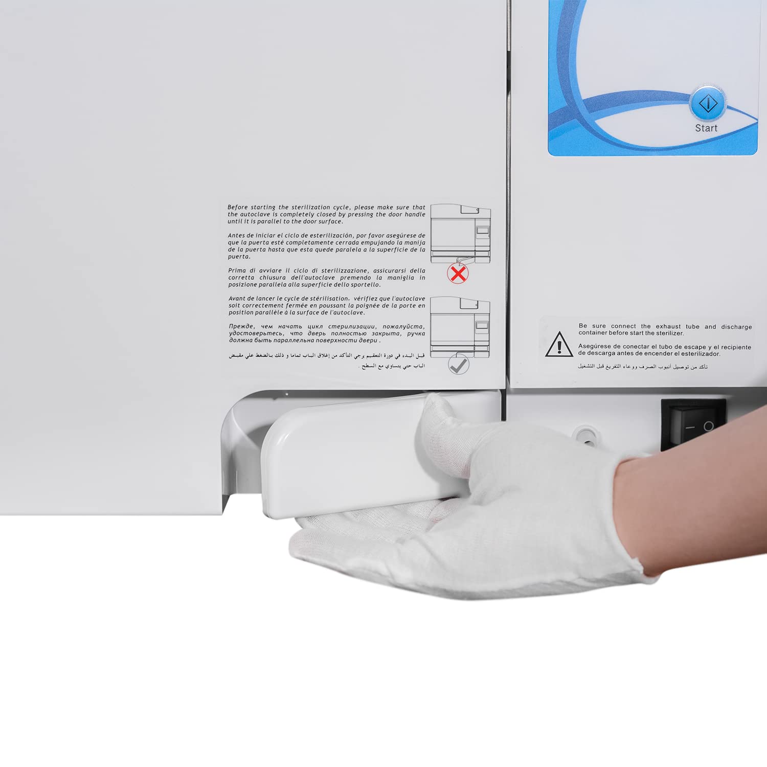23L Portable Desktop Steam Sterilizer - Stainless Steel Autoclave with Dual Adjustment for Home, Clinic & Salon Use