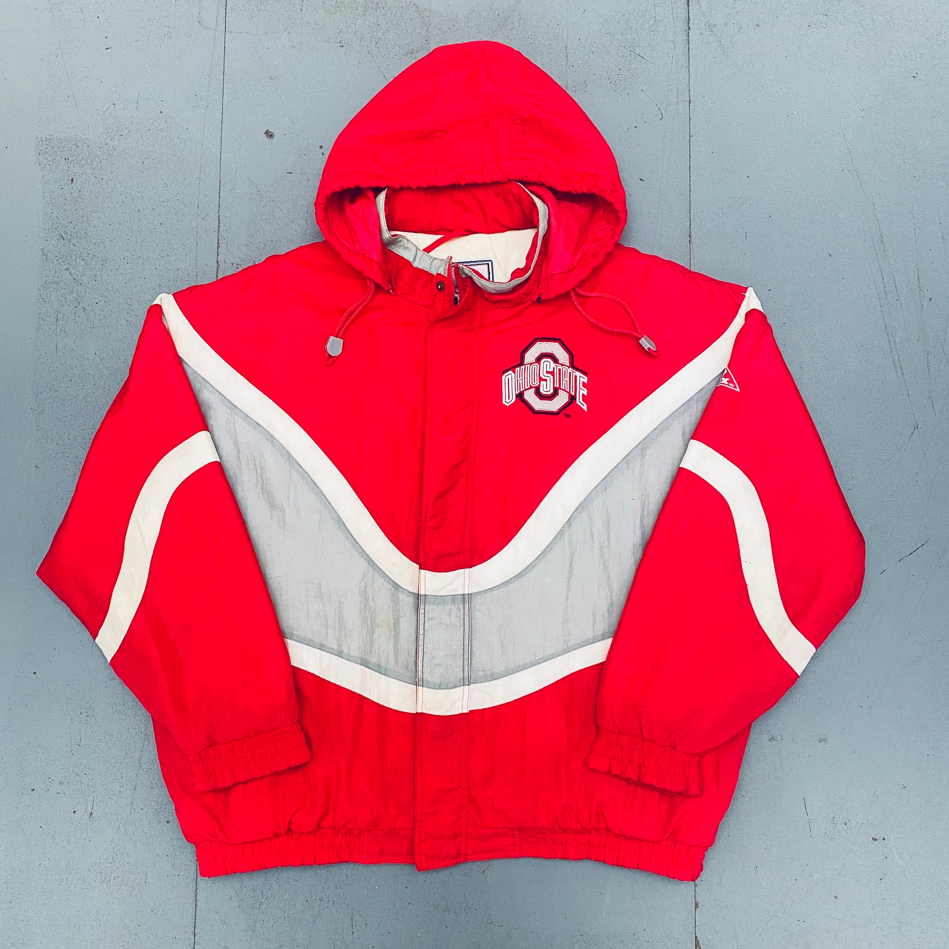 Ohio State Buckeyes 1990s Apex One Ice Cream Man Wave Full Zip Jacket XL - Vintage College Football Hoodie for Game Day, Tailgating & Fan Apparel