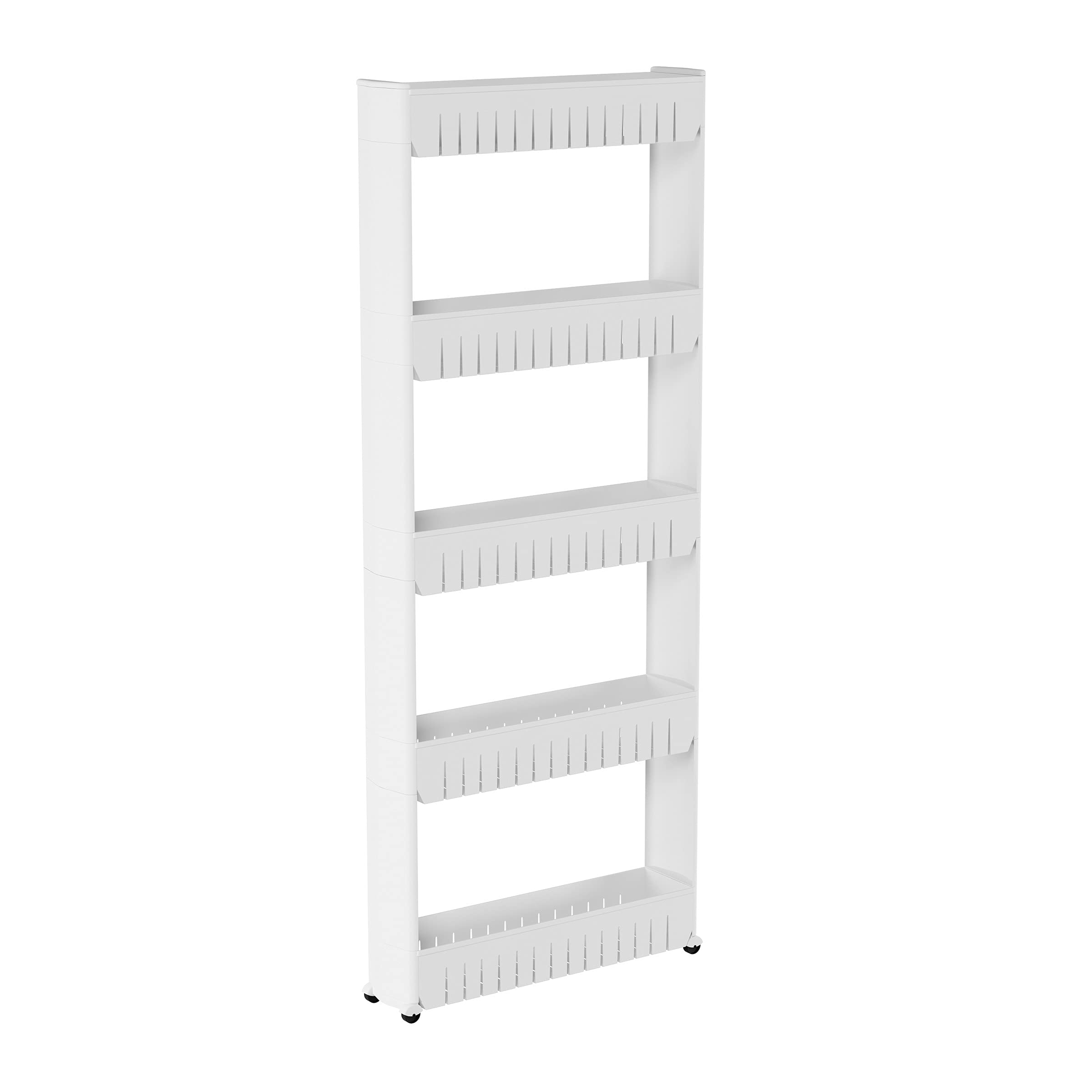 Lavish Home 82-5LSS 5-Tier Slim Slide-Out Pantry Organizer with Large Baskets - Space-Saving Storage Rack for Kitchen, Bathroom & Closet - Perfect for Narrow Spaces & Small Homes