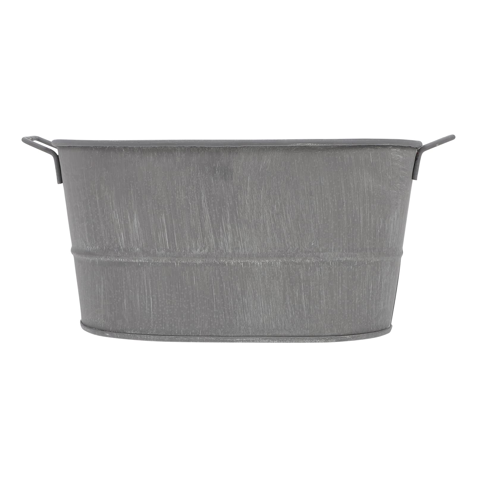 Metal Wall Hanging Flower Pots - Iron Planter Buckets for Balcony, Railing & Fence - Grey Home Garden Decor (Perfect for Outdoor Hanging Plants, Succulents & Small Flowers)