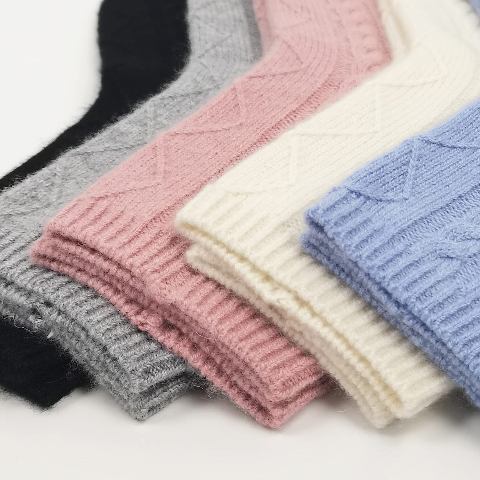 100% Pure Cashmere Women's Sleep Socks - Ultra Soft 3-Ply Cable Knit for Warmth & Comfort | Luxury Cozy Bed Socks for Sleeping, Lounging & Relaxing at Home