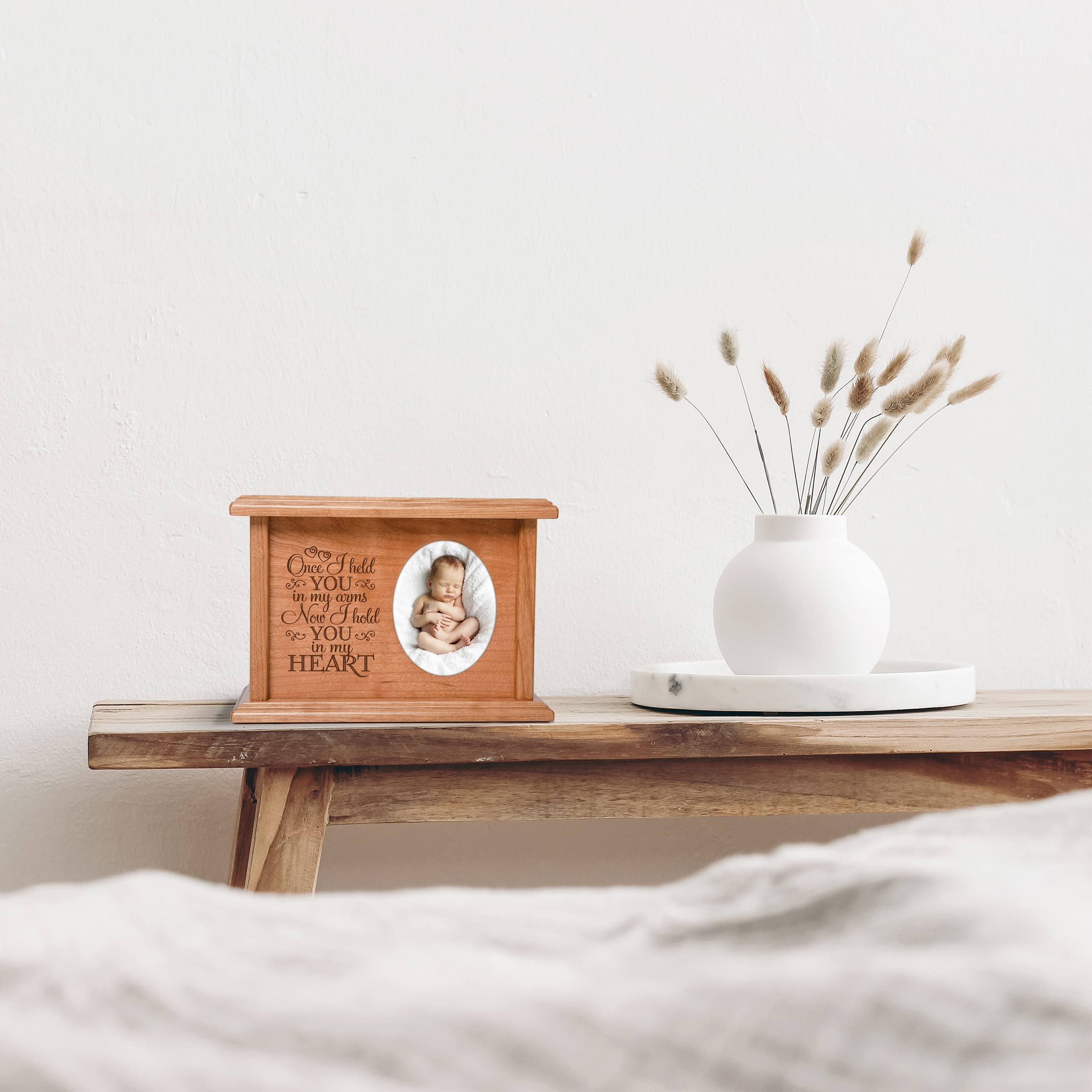 LifeSong Milestones Small Wooden Urns for Human Ashes - Adult Male & Female Cremation Urn, Baby Memorial Keepsake Box - Perfect for Home Memorials, Funeral Services & Scattering Ceremonies