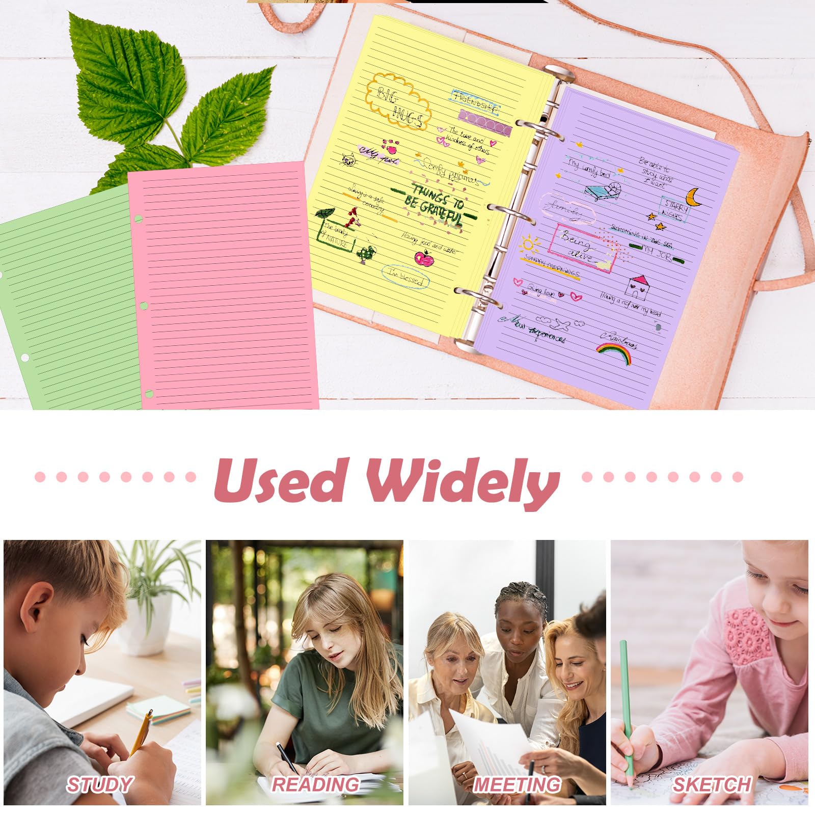 200-Sheet Half Letter Lined Paper - 5.5