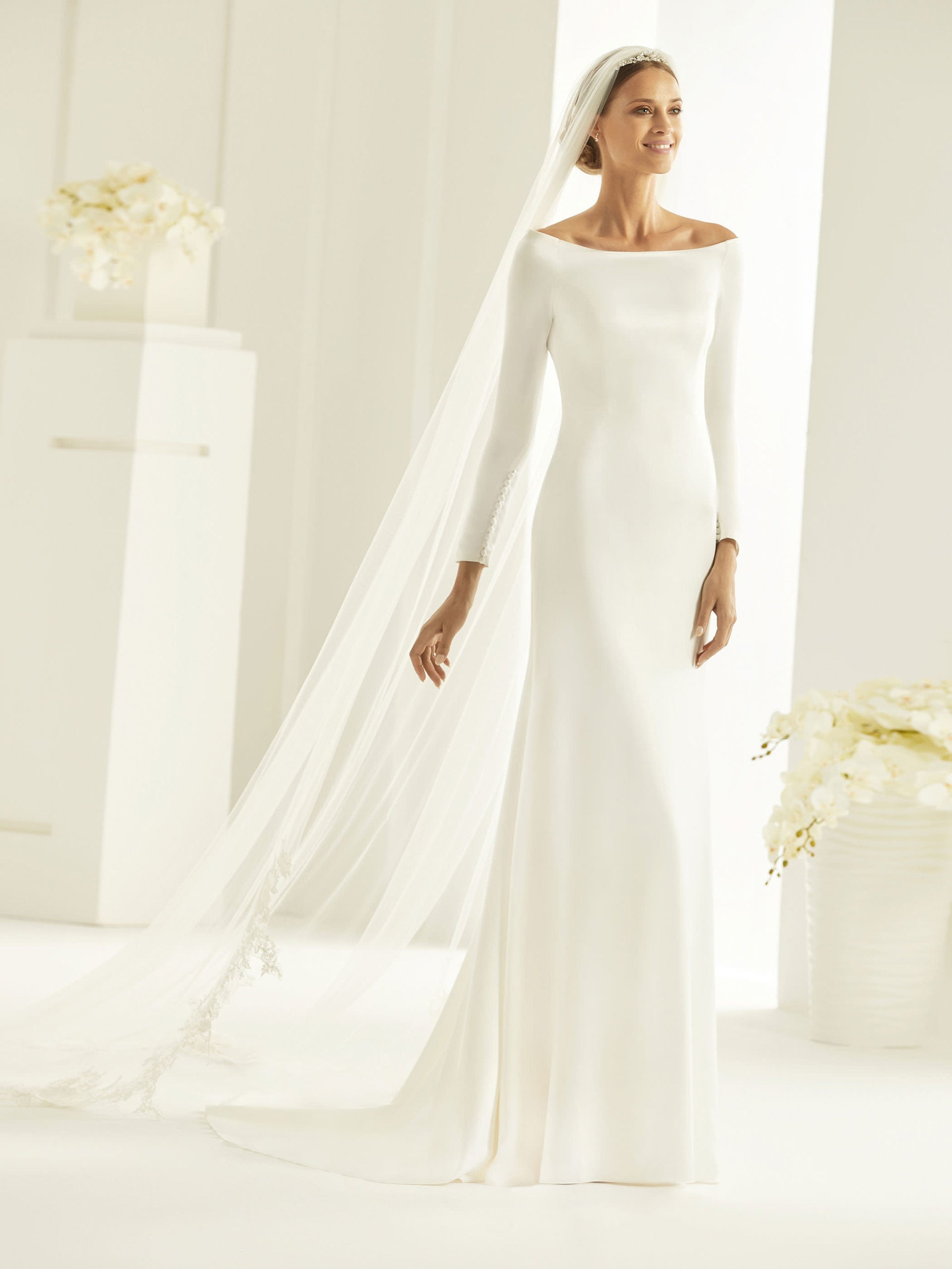 Nicole Sample Gown - Elegant White Evening Dress for Prom, Wedding & Special Occasions | Formal Gowns for Women
