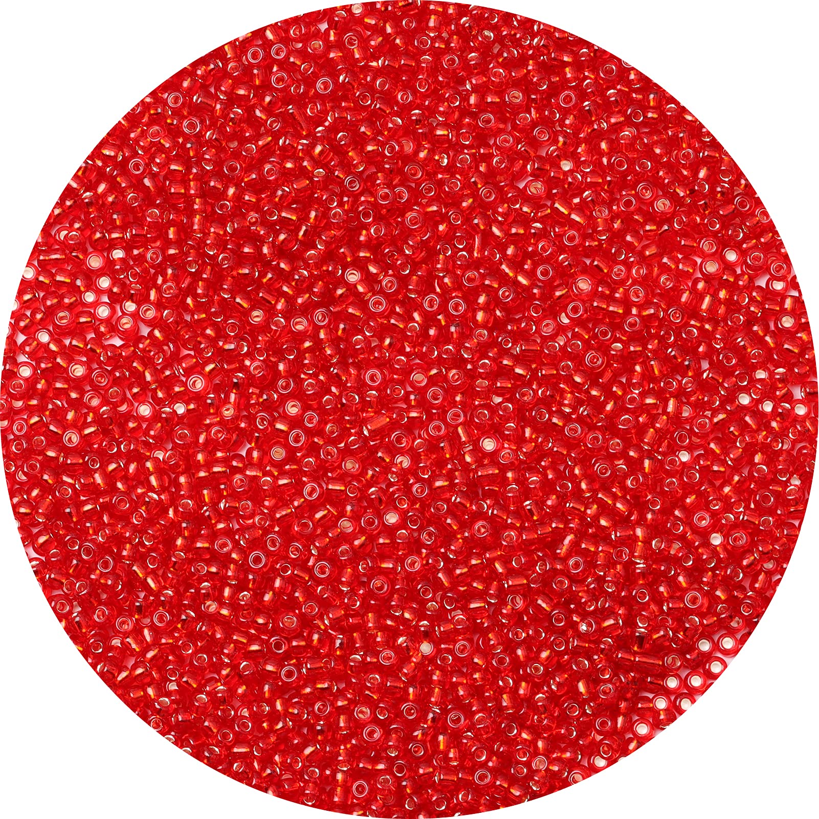 10,000pcs 2mm Glass Seed Beads Bulk - 12/0 Small Pony Beads for DIY Jewelry Making, Bracelets, Necklaces | Red Waist Beads & Spacer Beads with Tweezers | Perfect for Craft Projects, Beadwork, and Fashion Accessories