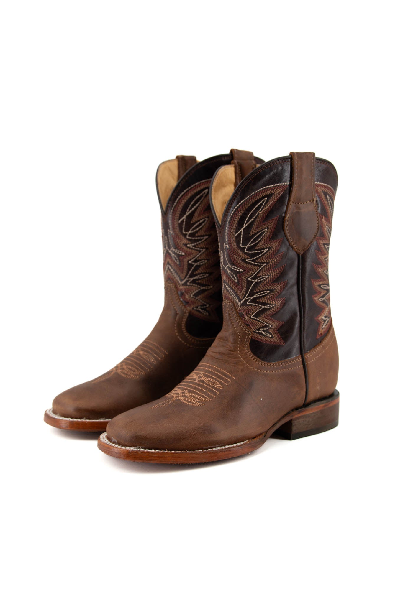 Little Kids Solid Pro Rodeo Boots - Western Cowboy Boots for Boys & Girls - Durable Leather Rodeo Booties for Toddlers | Perfect for Rodeo Events, Cowboy Parties & Western Style Outfits